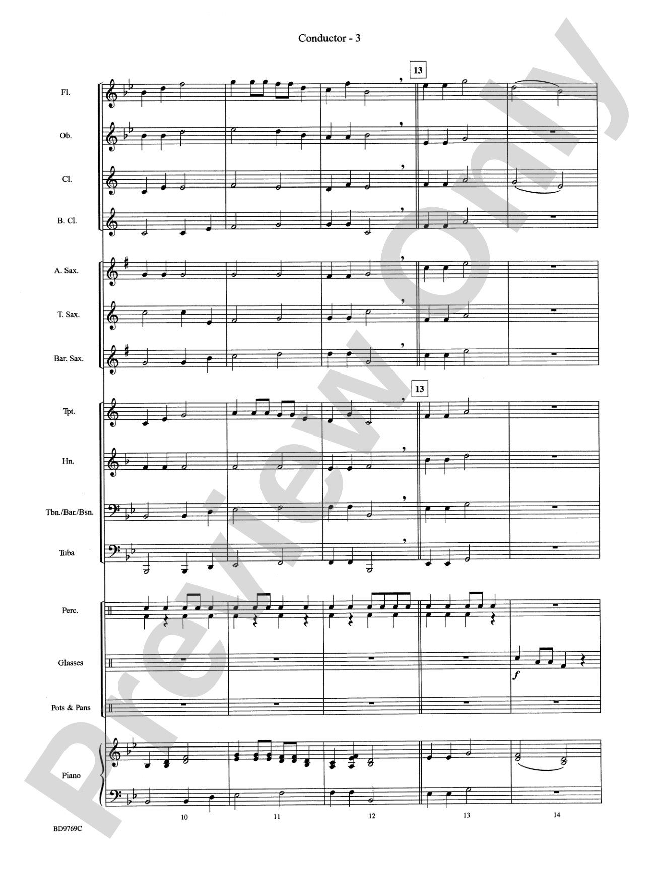 Christmas in the Kitchen: Concert Band Conductor Score & Parts