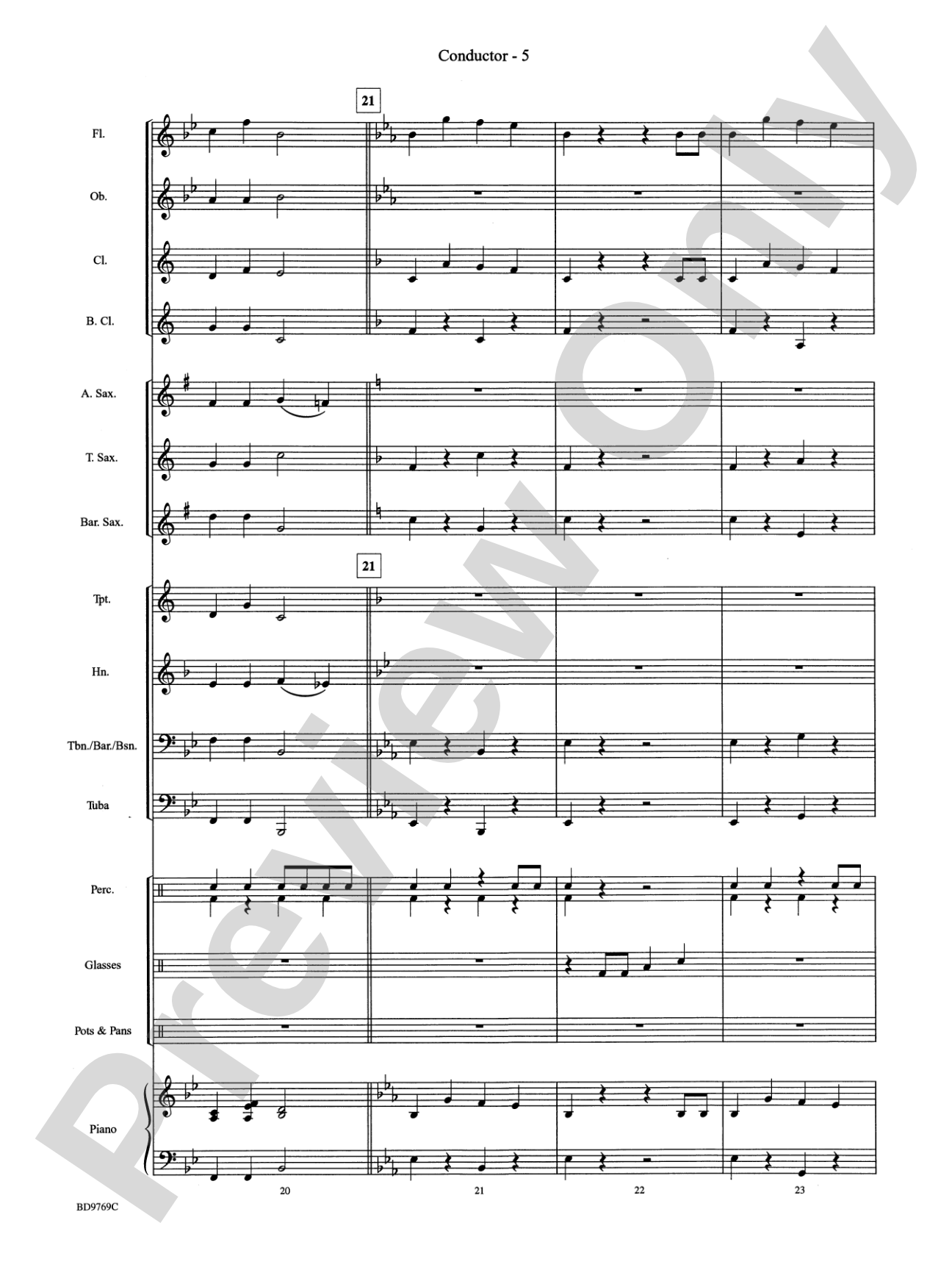 Christmas in the Kitchen: Concert Band Conductor Score & Parts