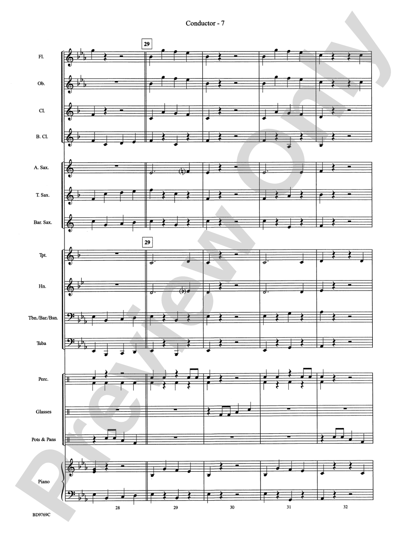 Christmas in the Kitchen: Concert Band Conductor Score & Parts