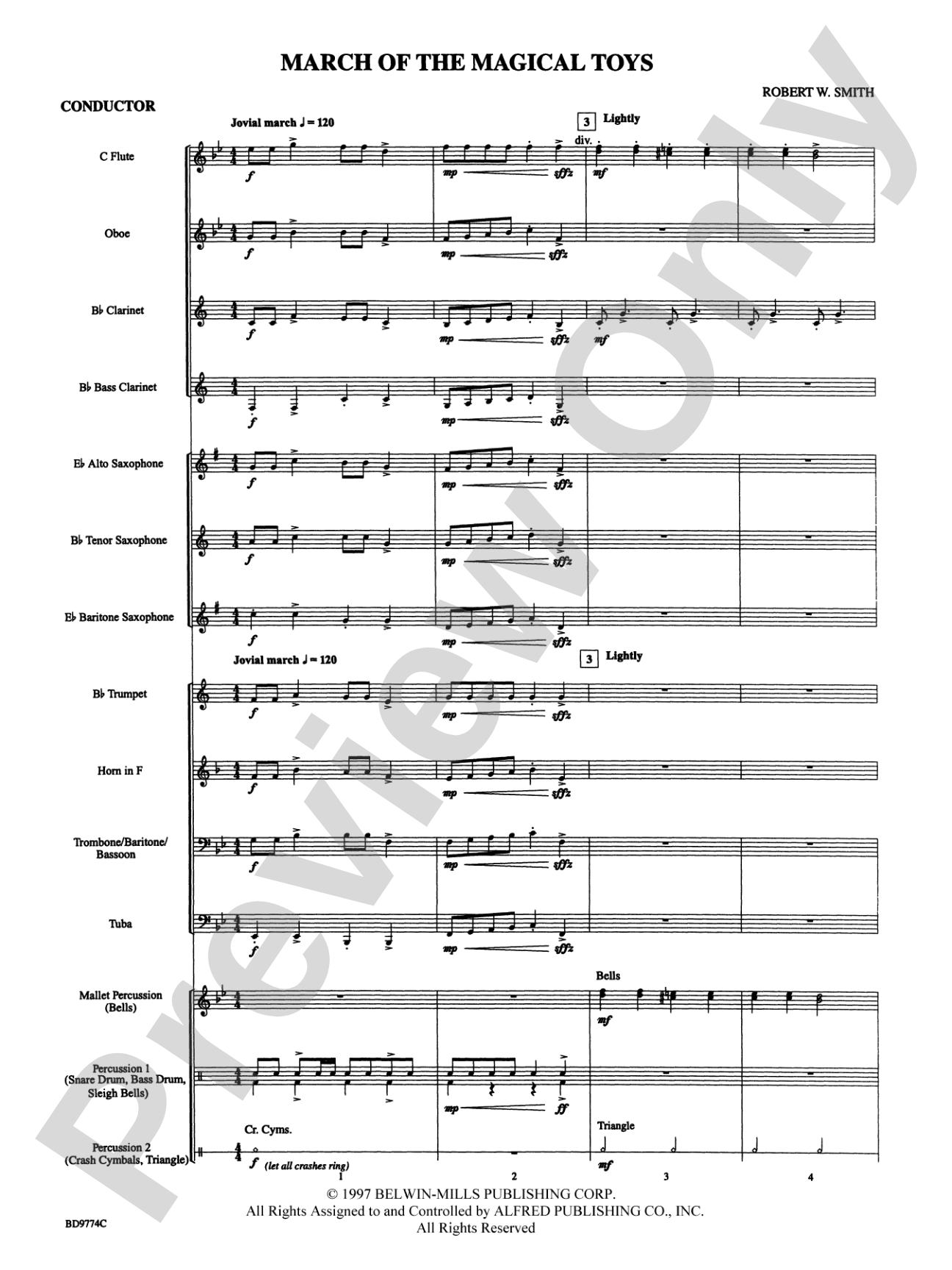 March of the Magical Toys: Concert Band Conductor Score & Parts