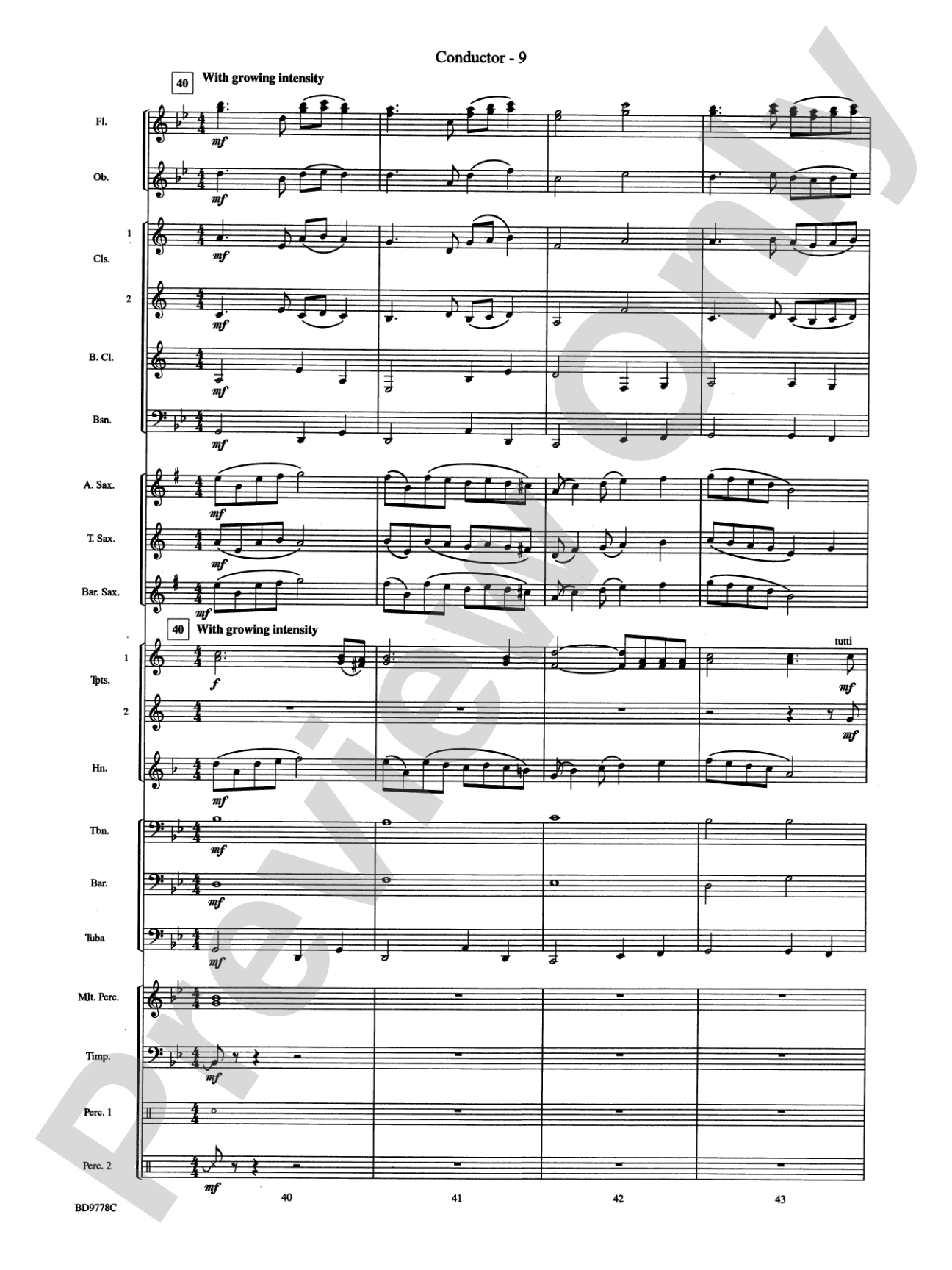 Cantique de Noel (O Holy Night): Concert Band Conductor Score & Parts