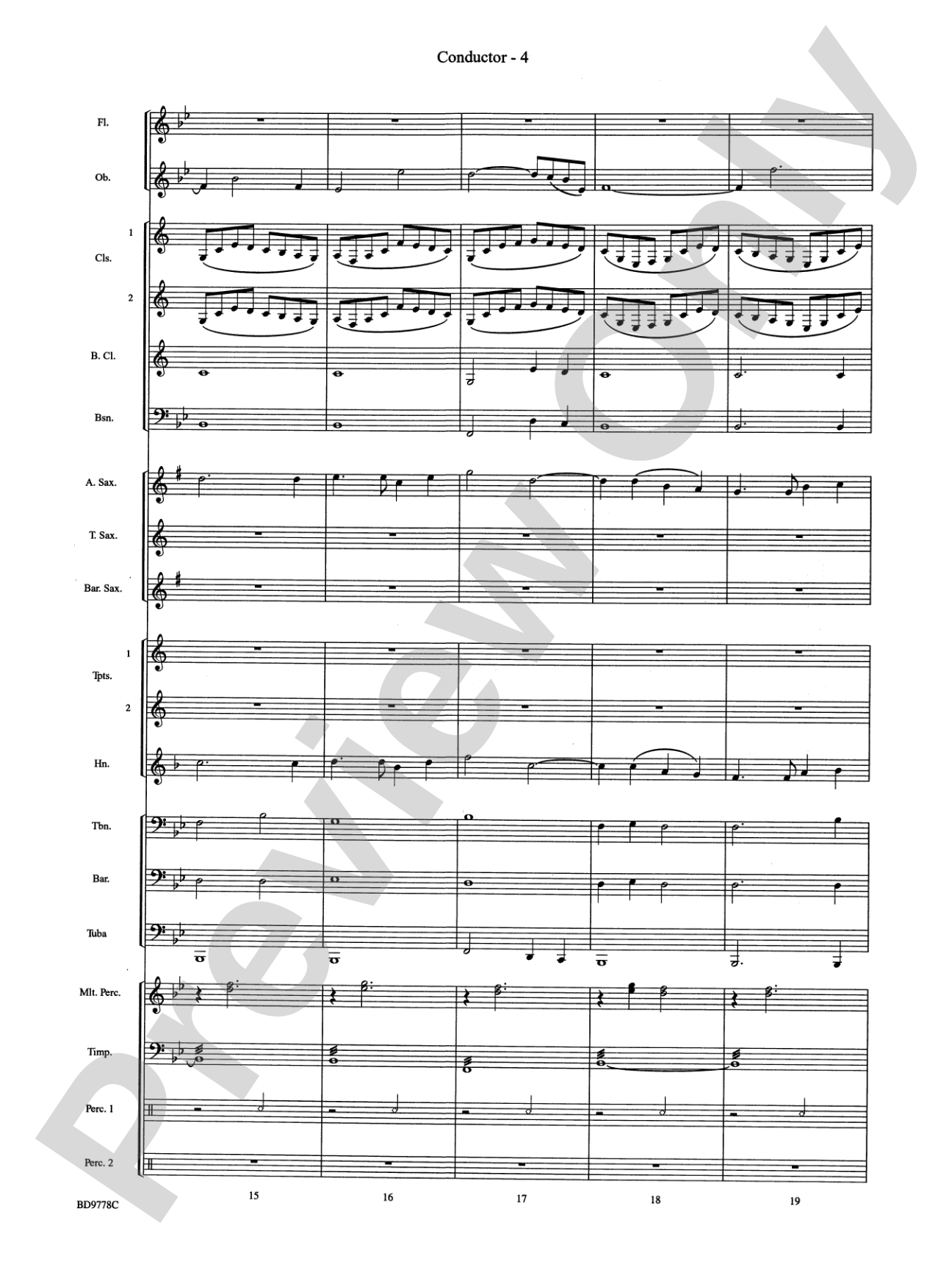 Cantique de Noel (O Holy Night): Concert Band Conductor Score & Parts