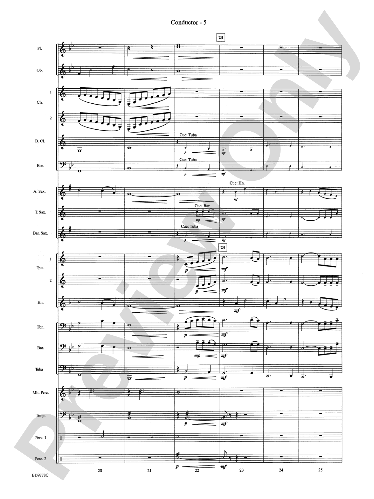 Cantique de Noel (O Holy Night): Concert Band Conductor Score & Parts