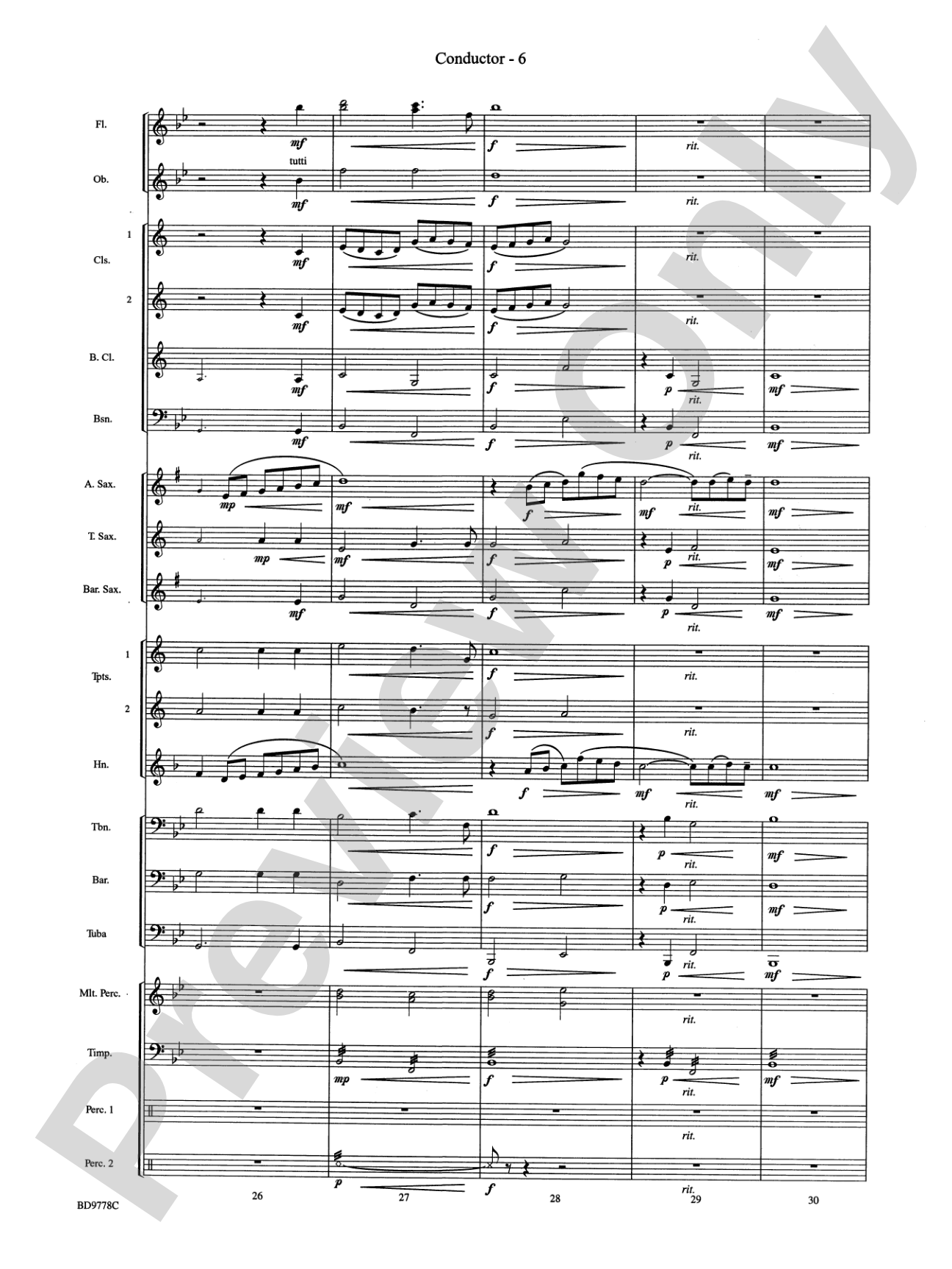 Cantique de Noel (O Holy Night): Concert Band Conductor Score & Parts