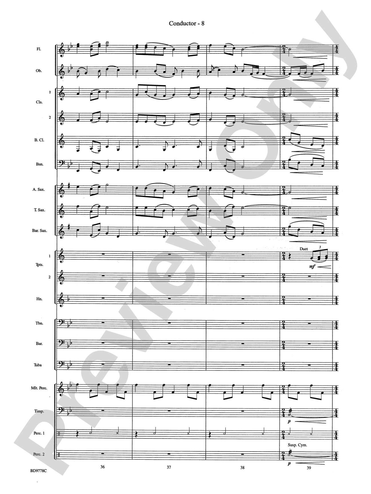 Cantique de Noel (O Holy Night): Concert Band Conductor Score & Parts