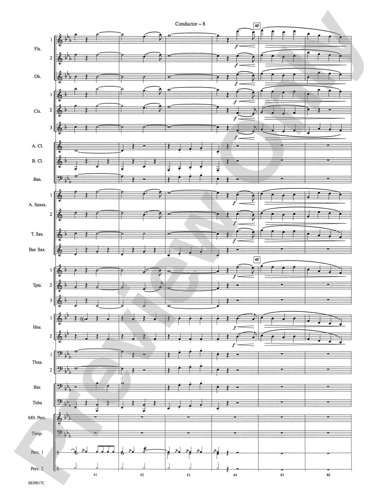 National Emblem: Concert Band Conductor Score & Parts