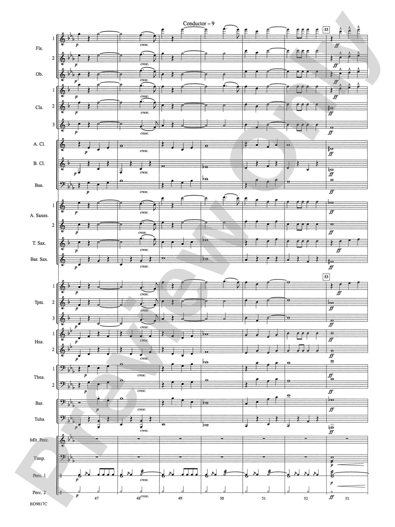 National Emblem: Concert Band Conductor Score & Parts