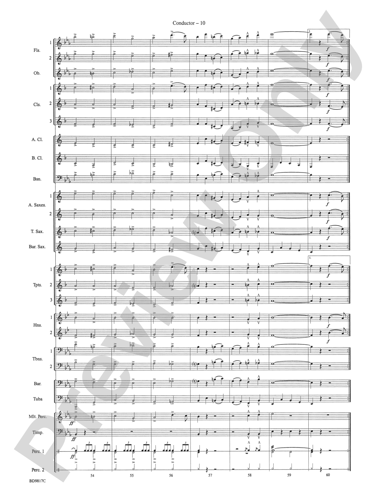 National Emblem: Concert Band Conductor Score & Parts