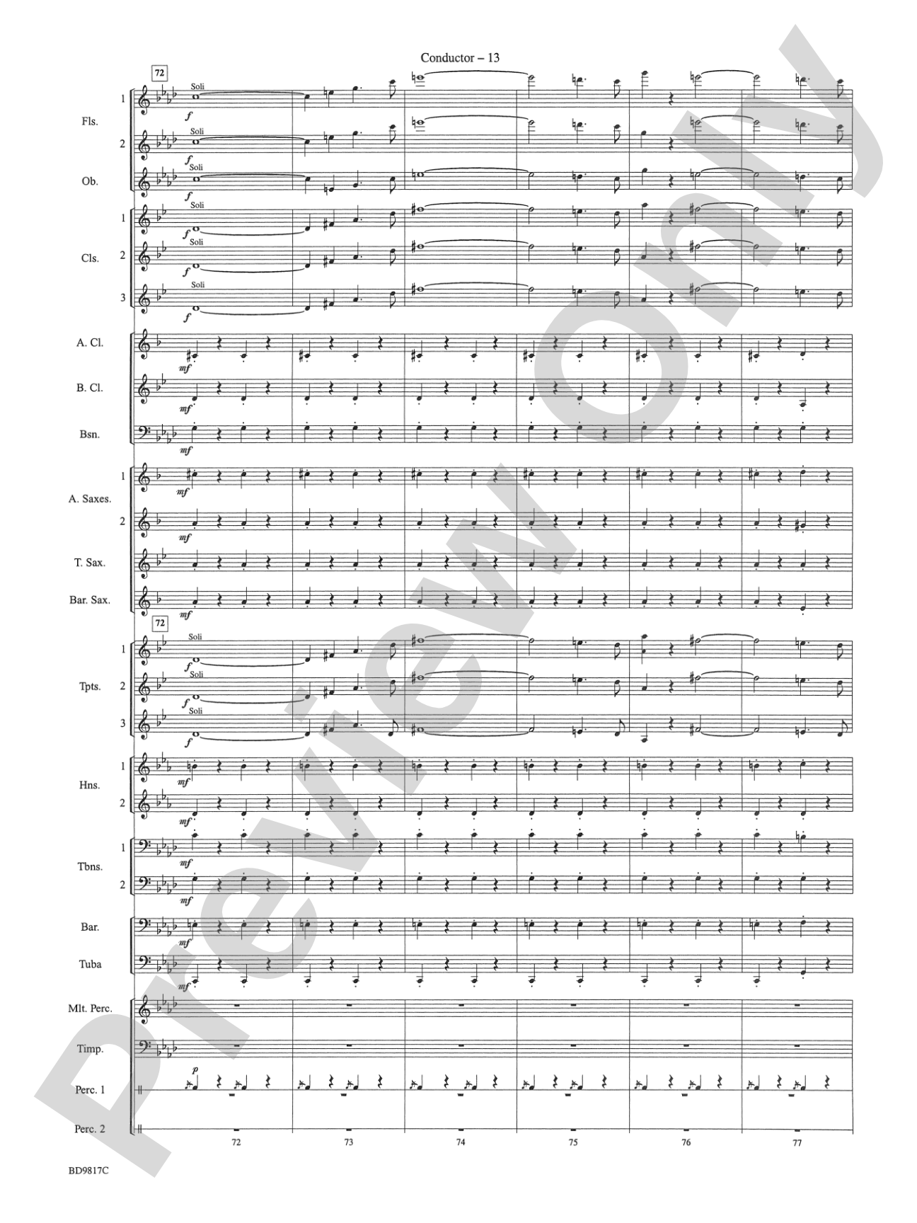 National Emblem: Concert Band Conductor Score & Parts