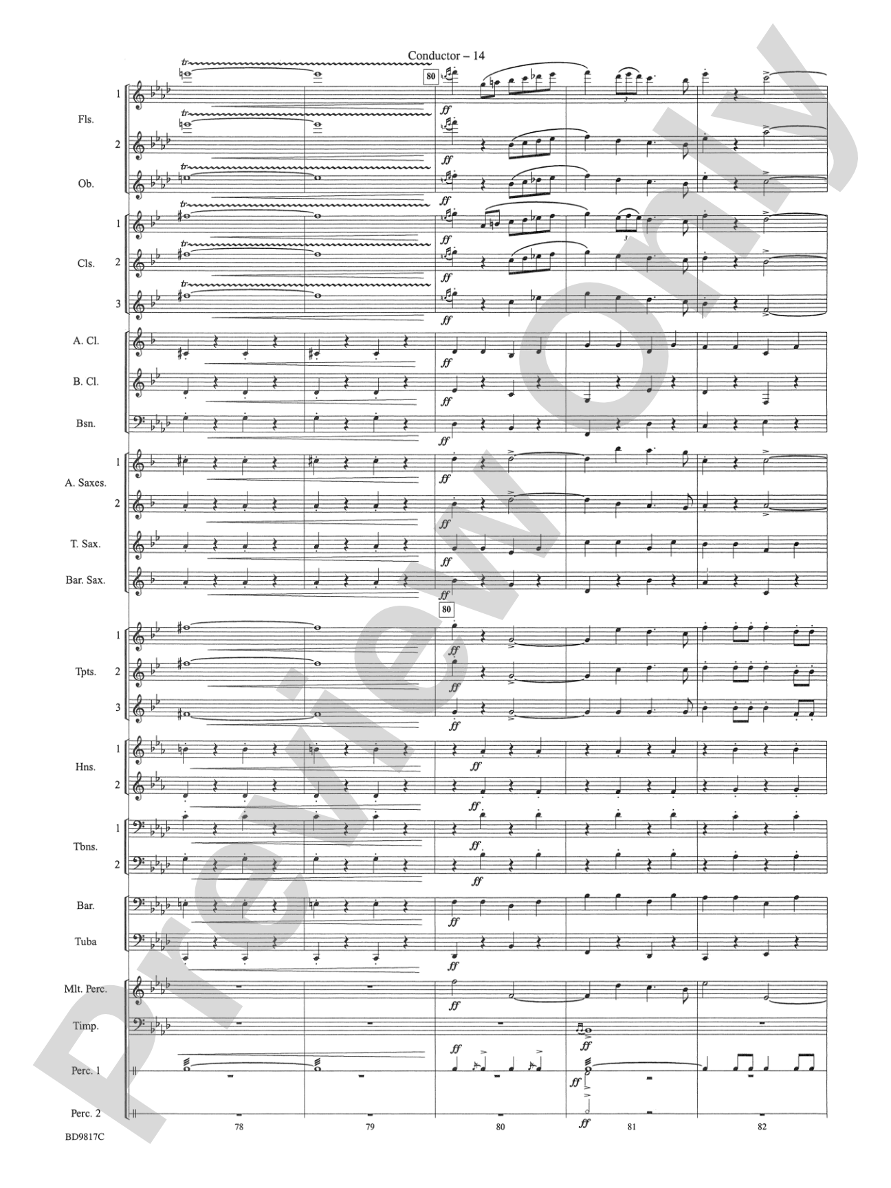 National Emblem: Concert Band Conductor Score & Parts