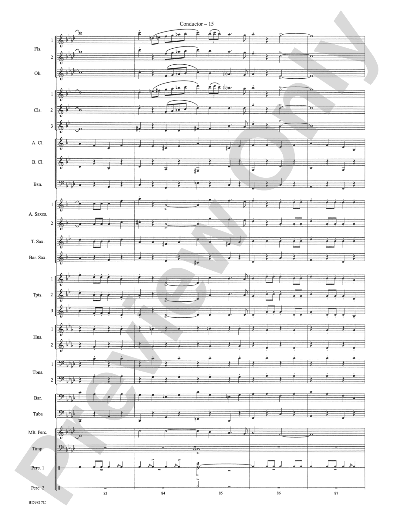 National Emblem: Concert Band Conductor Score & Parts