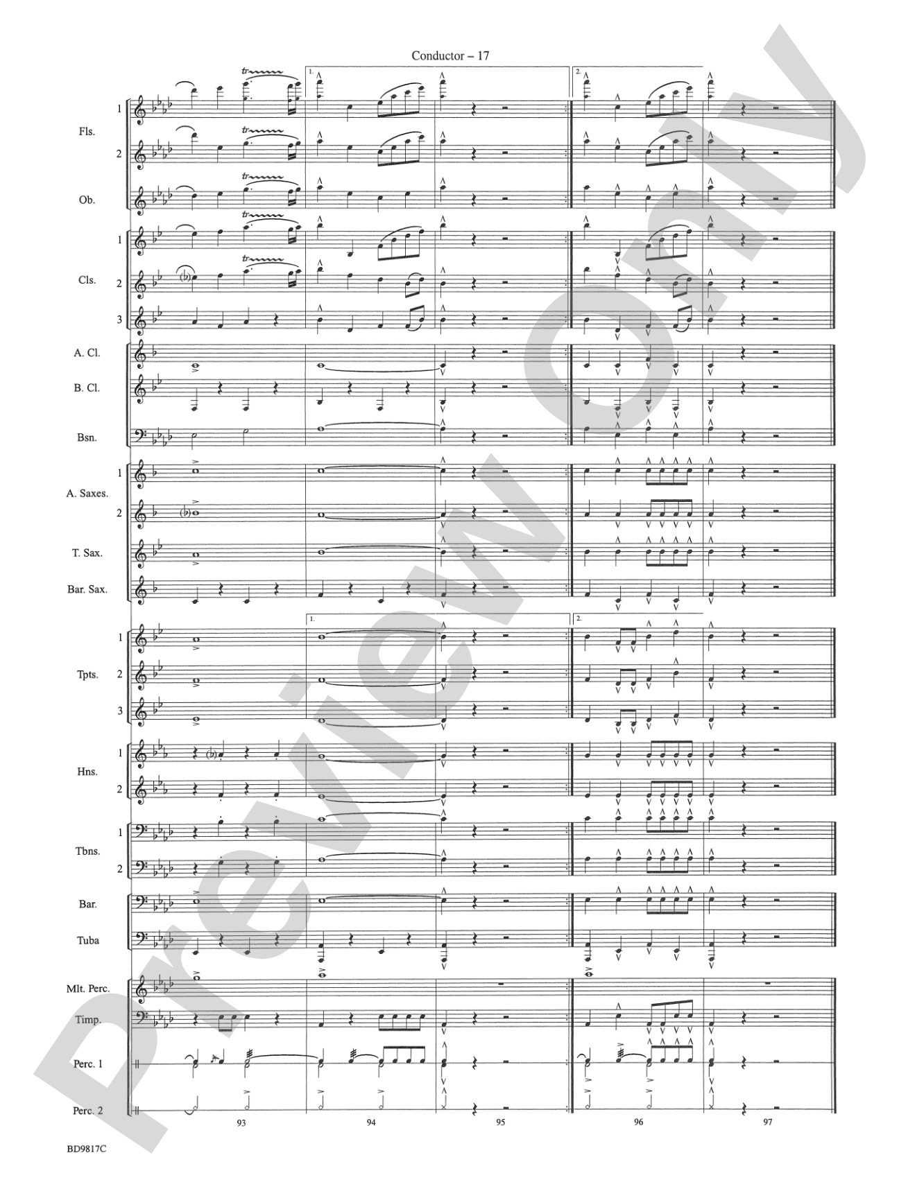 National Emblem: Concert Band Conductor Score & Parts