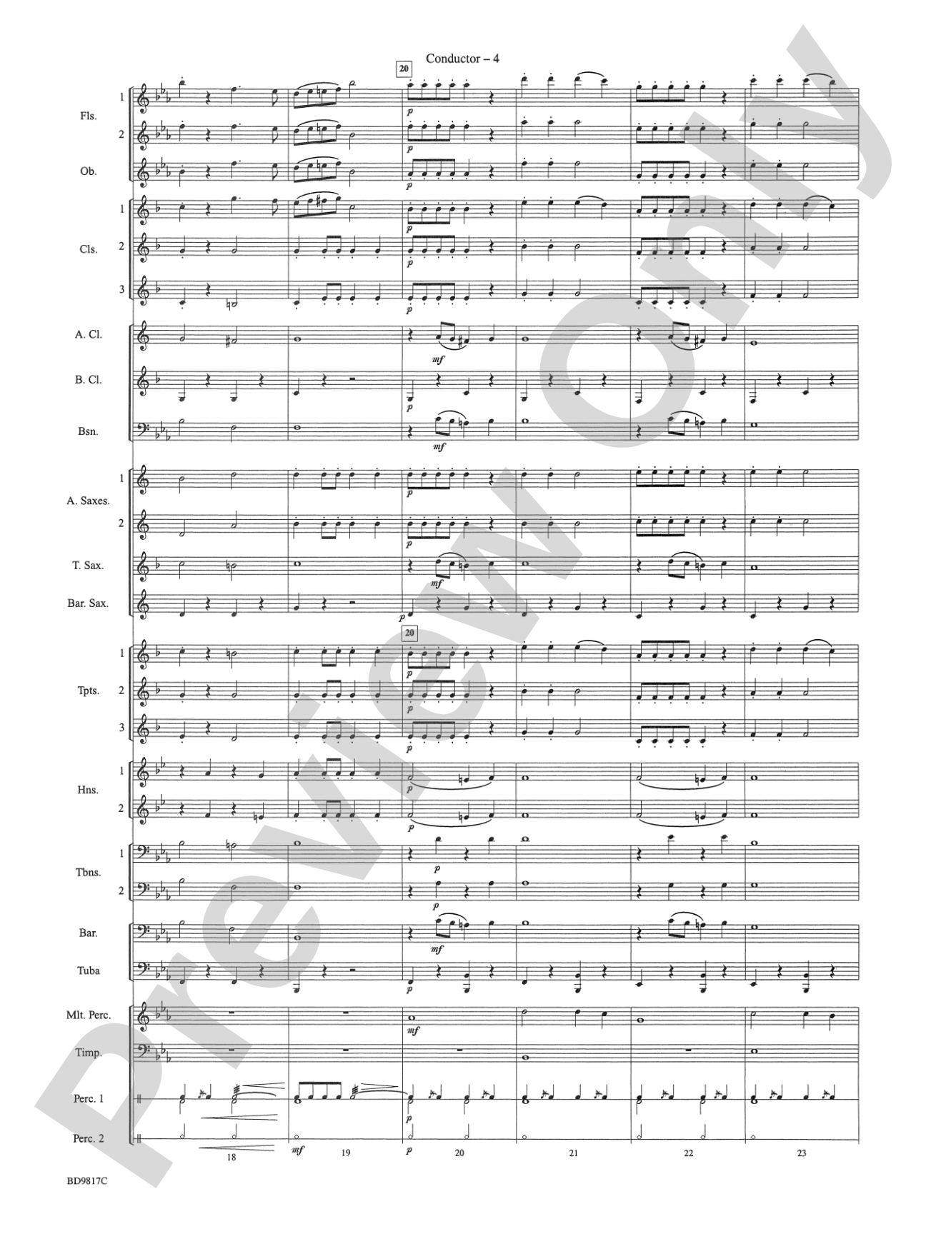 National Emblem: Concert Band Conductor Score & Parts