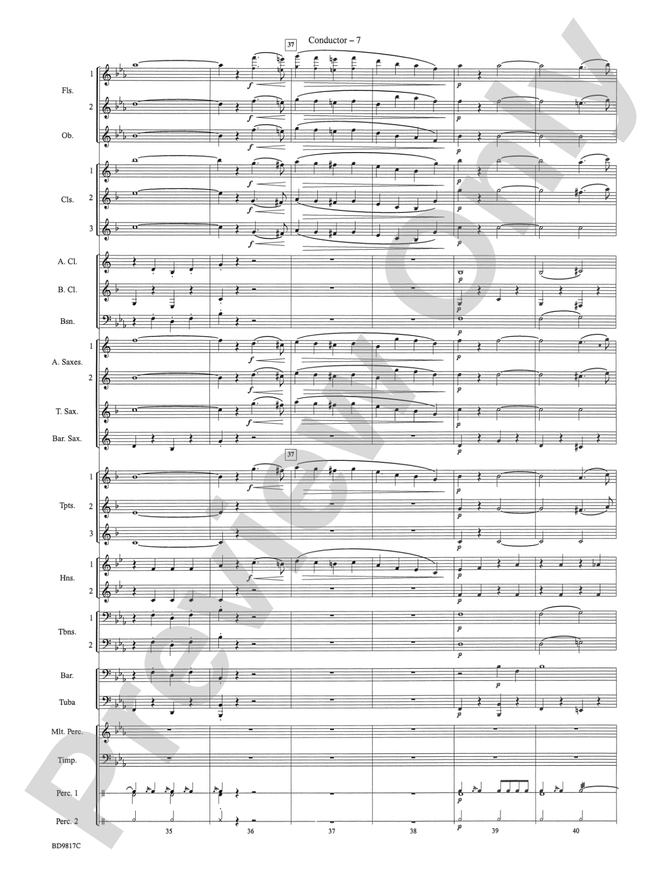National Emblem: Concert Band Conductor Score & Parts