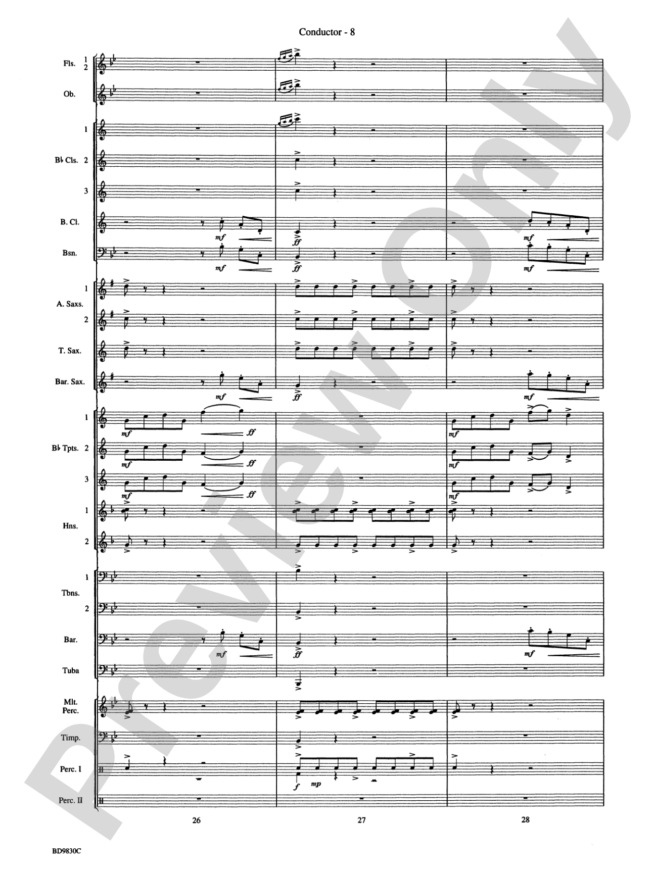 The Spirit of Orpheus (A Sinfonian Celebration): Concert Band Conductor Score & Parts