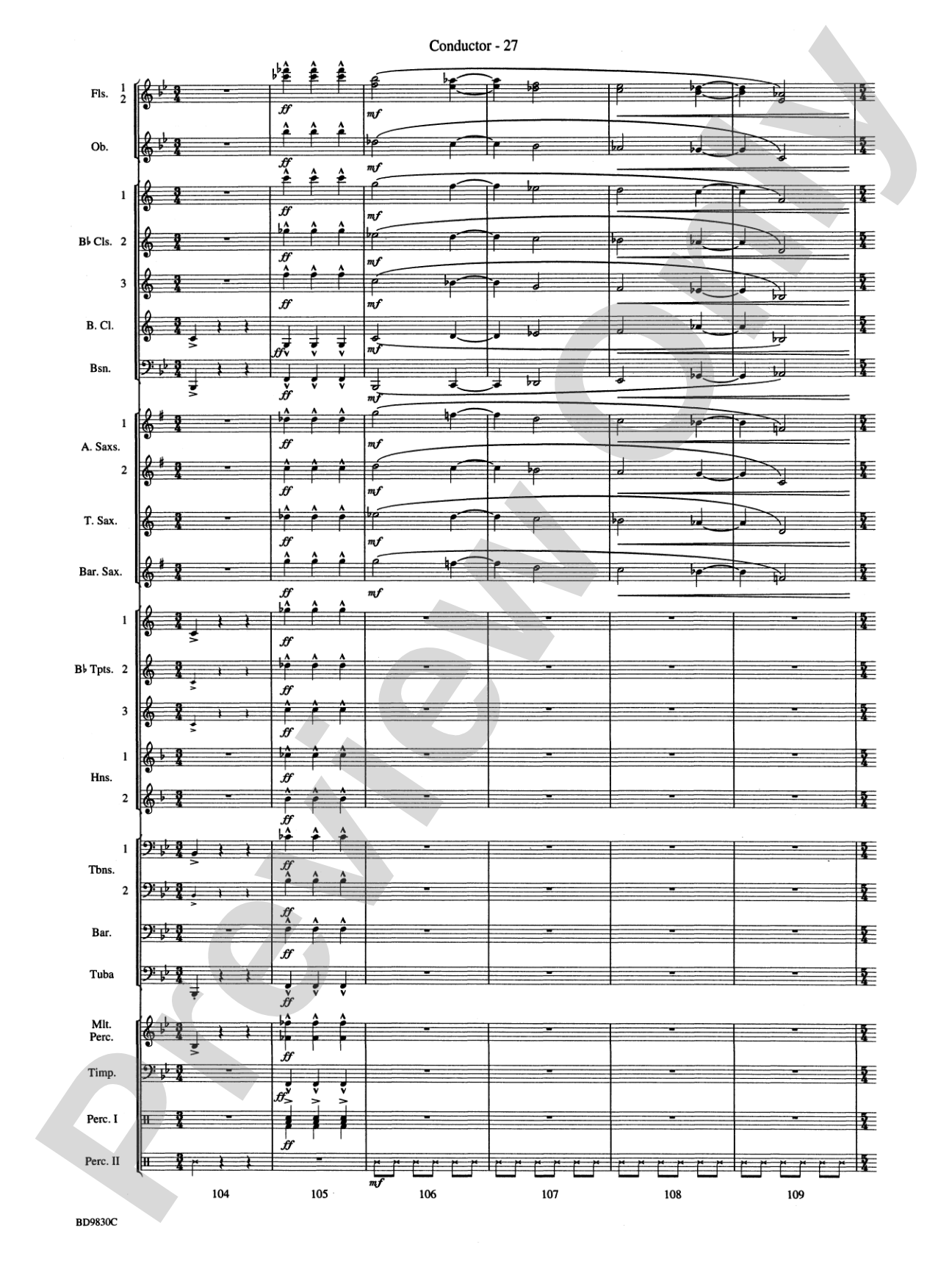 The Spirit of Orpheus (A Sinfonian Celebration): Concert Band Conductor Score & Parts