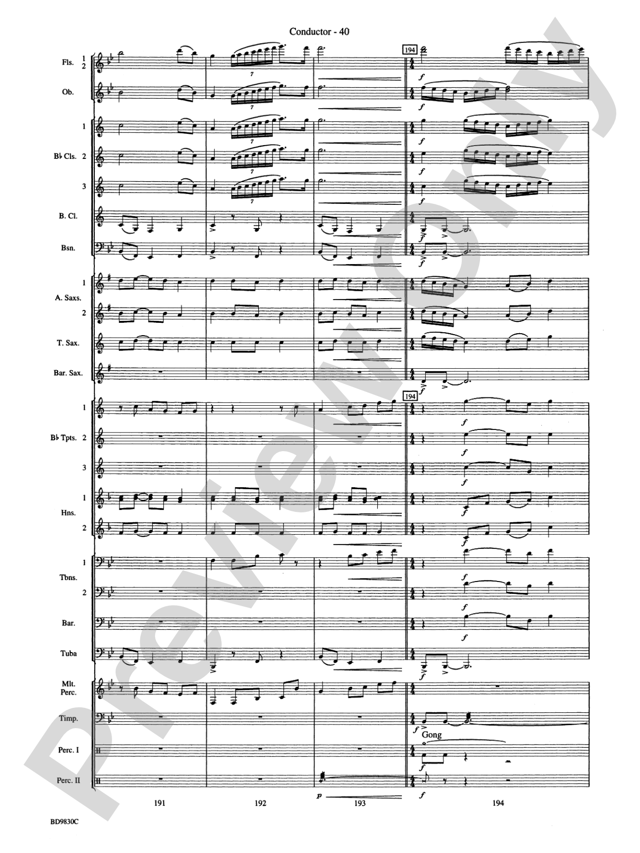 The Spirit of Orpheus (A Sinfonian Celebration): Concert Band Conductor Score & Parts