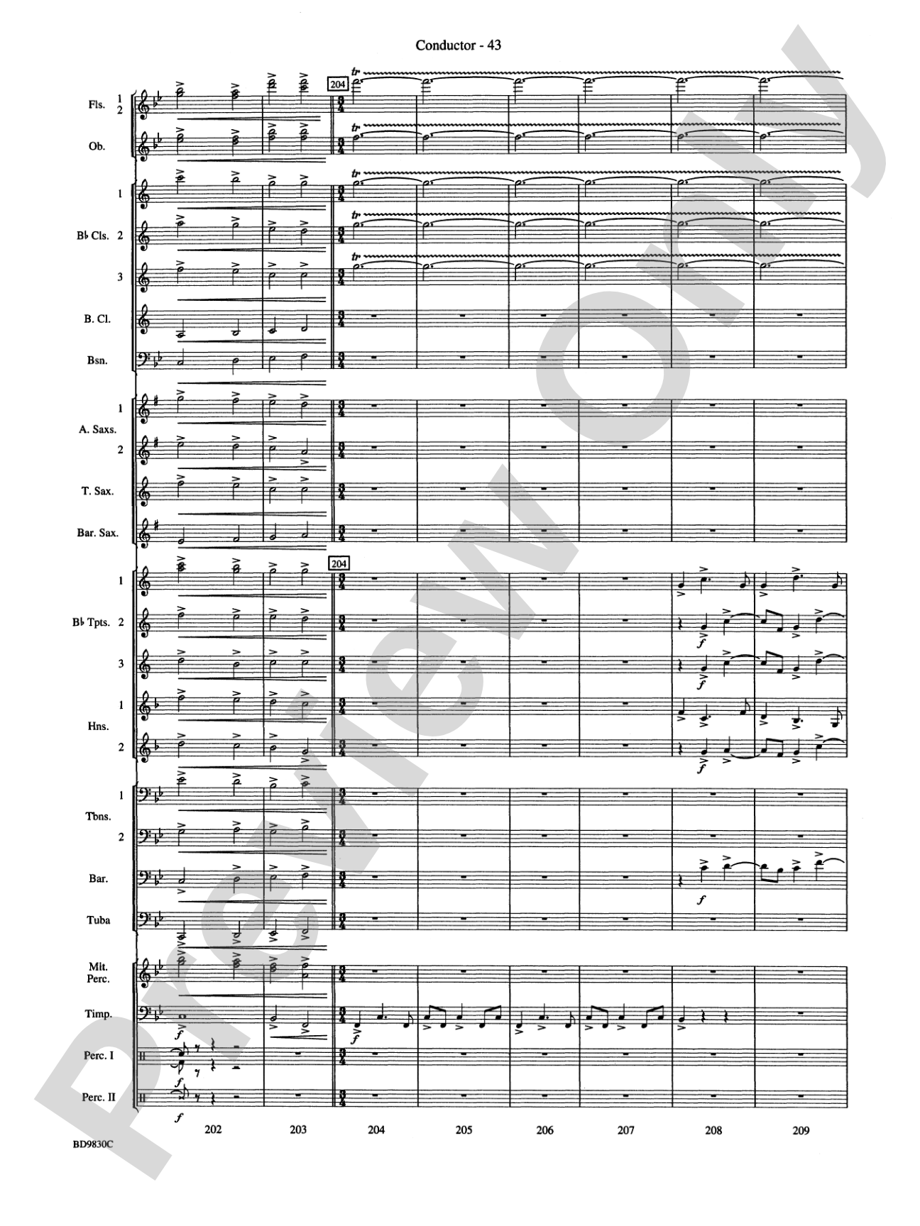 The Spirit of Orpheus (A Sinfonian Celebration): Concert Band Conductor Score & Parts