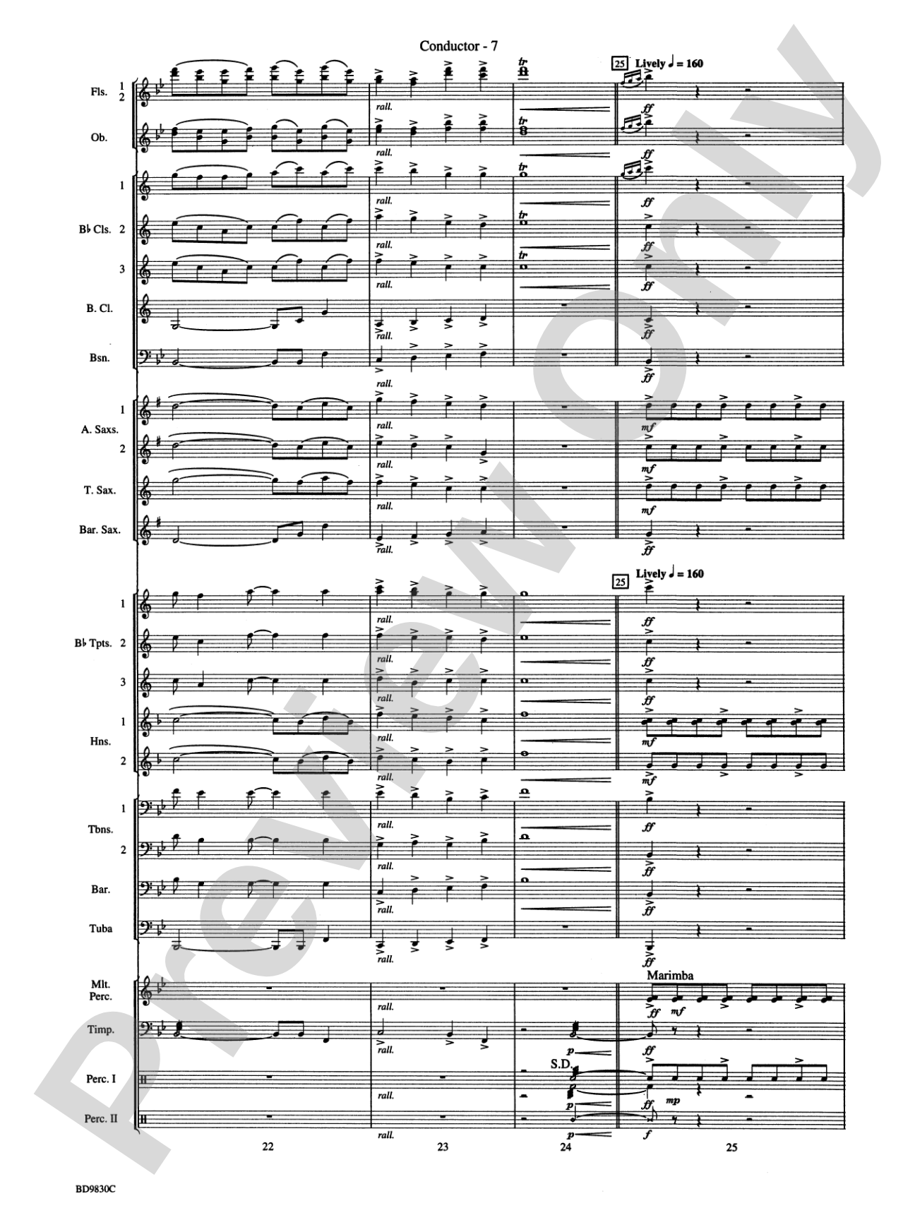 The Spirit of Orpheus (A Sinfonian Celebration): Concert Band Conductor Score & Parts