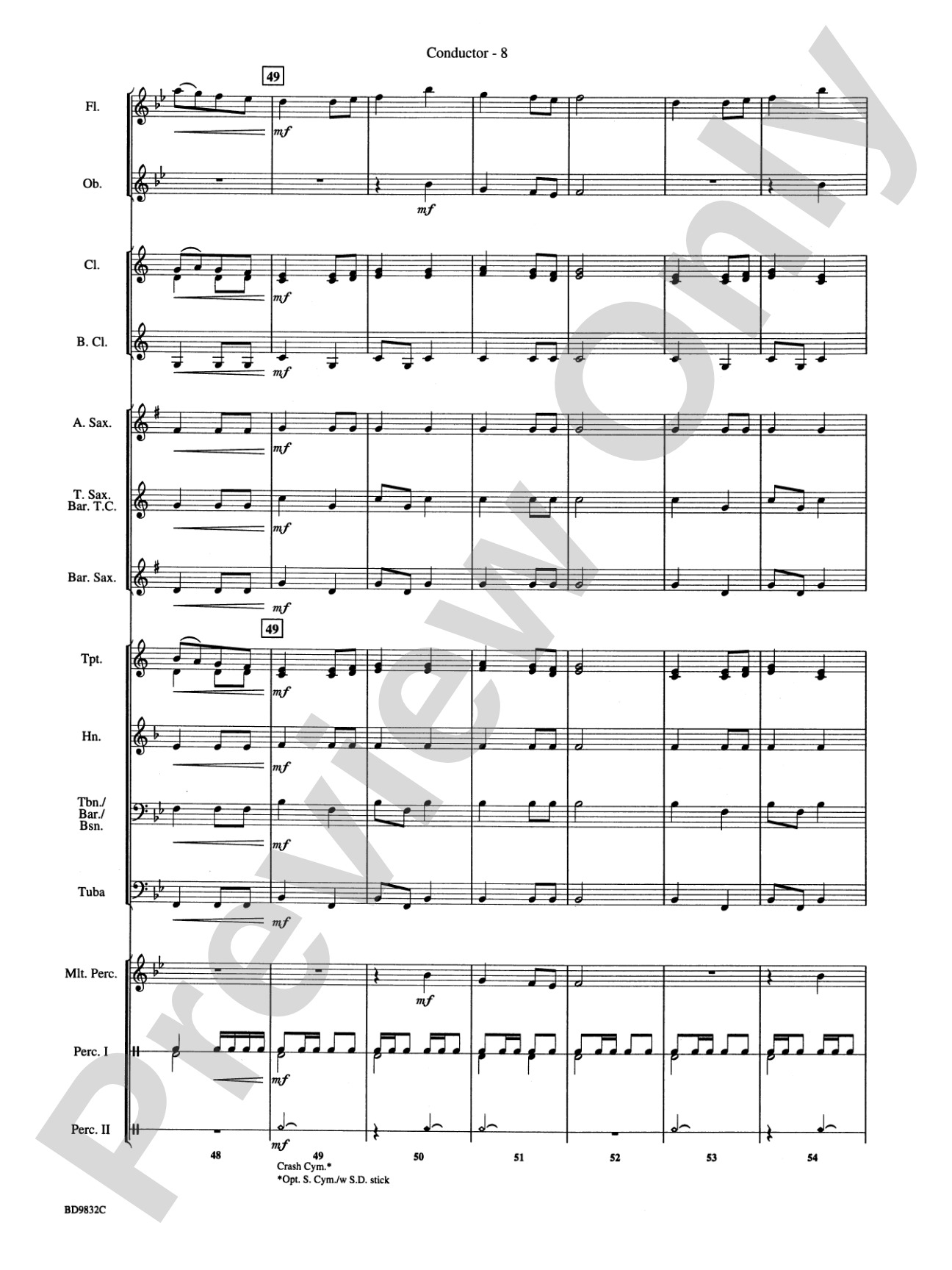 Freedom's March: Concert Band Conductor Score & Parts