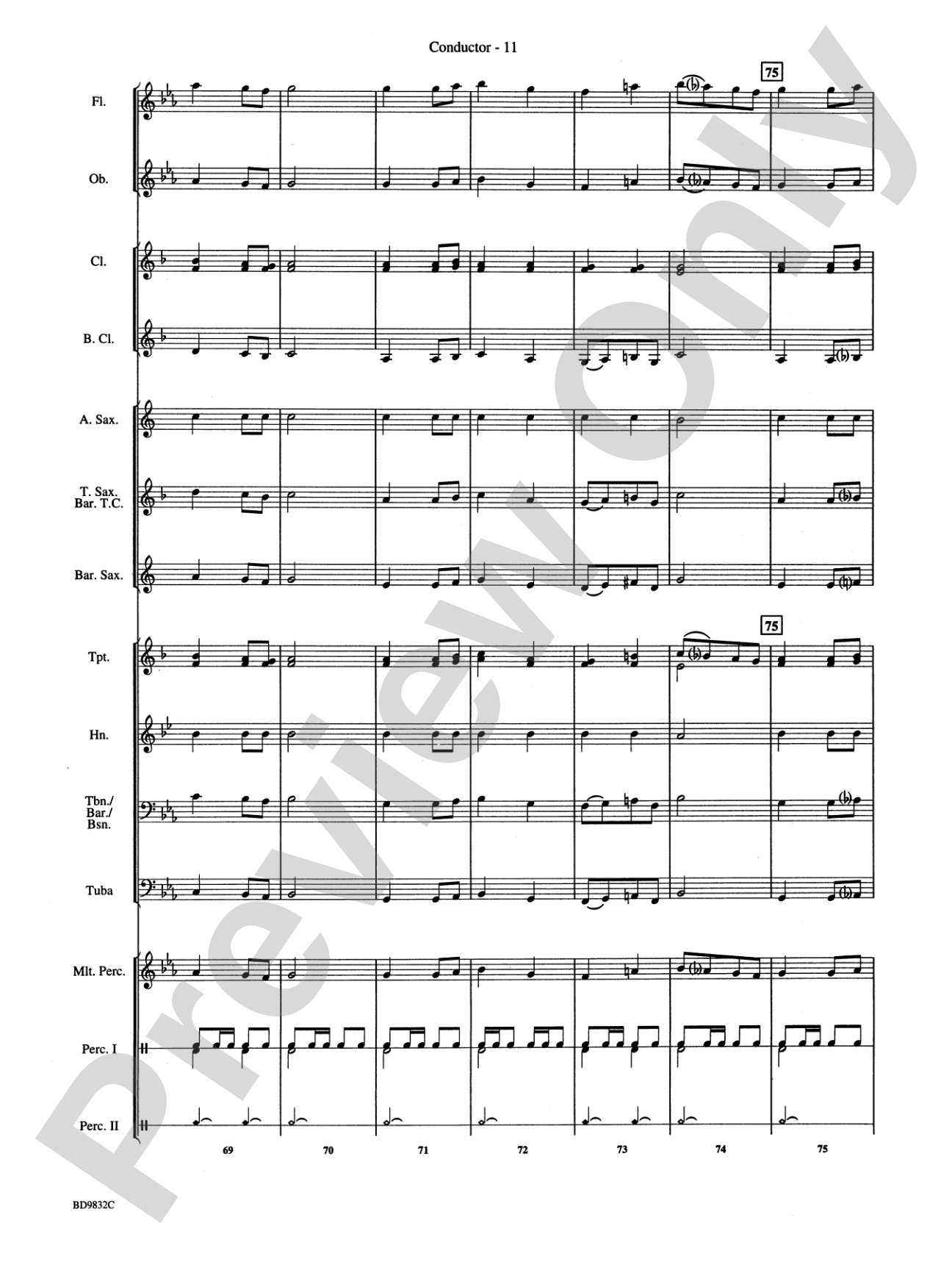Freedom's March: Concert Band Conductor Score & Parts