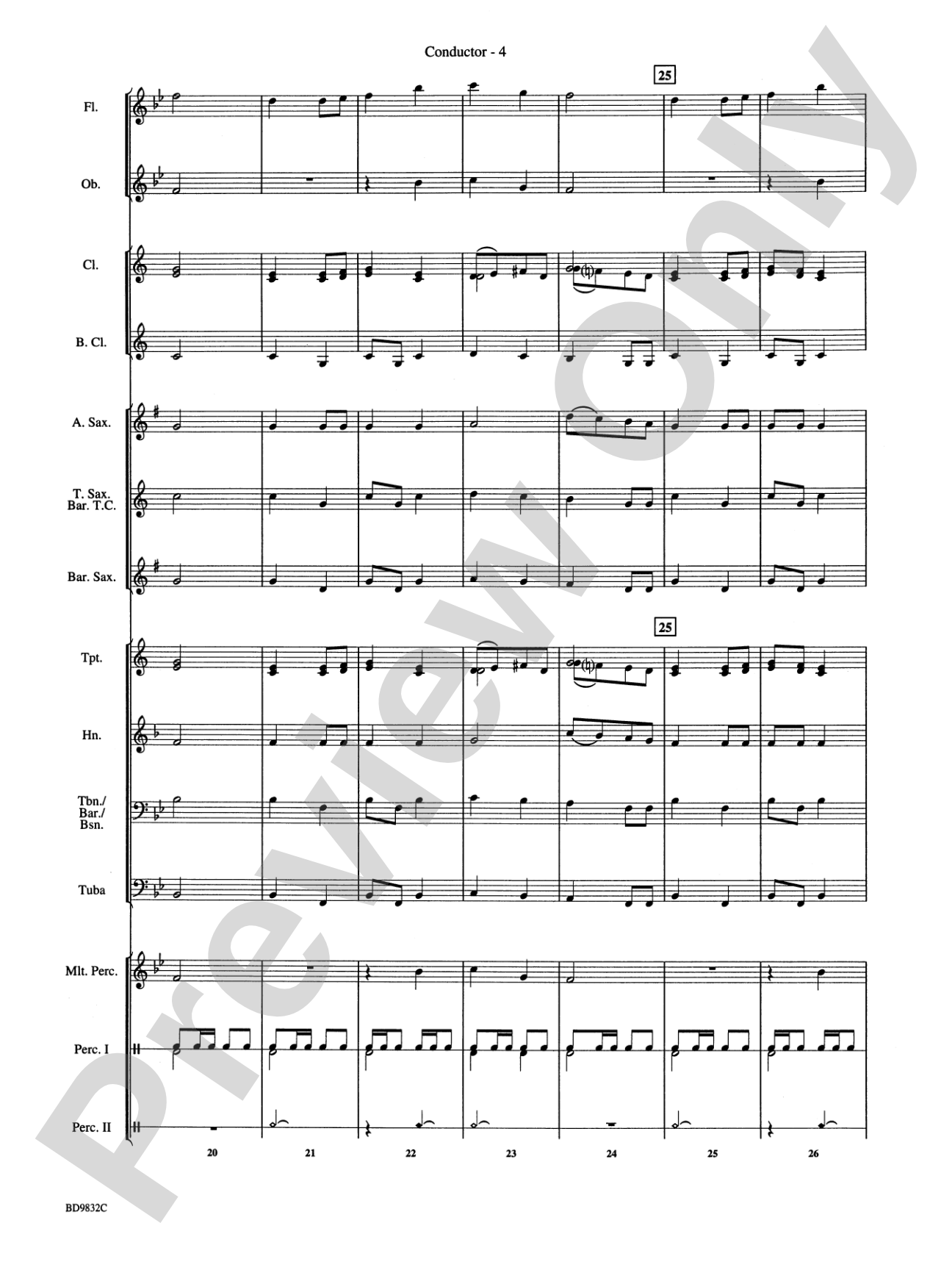 Freedom's March: Concert Band Conductor Score & Parts