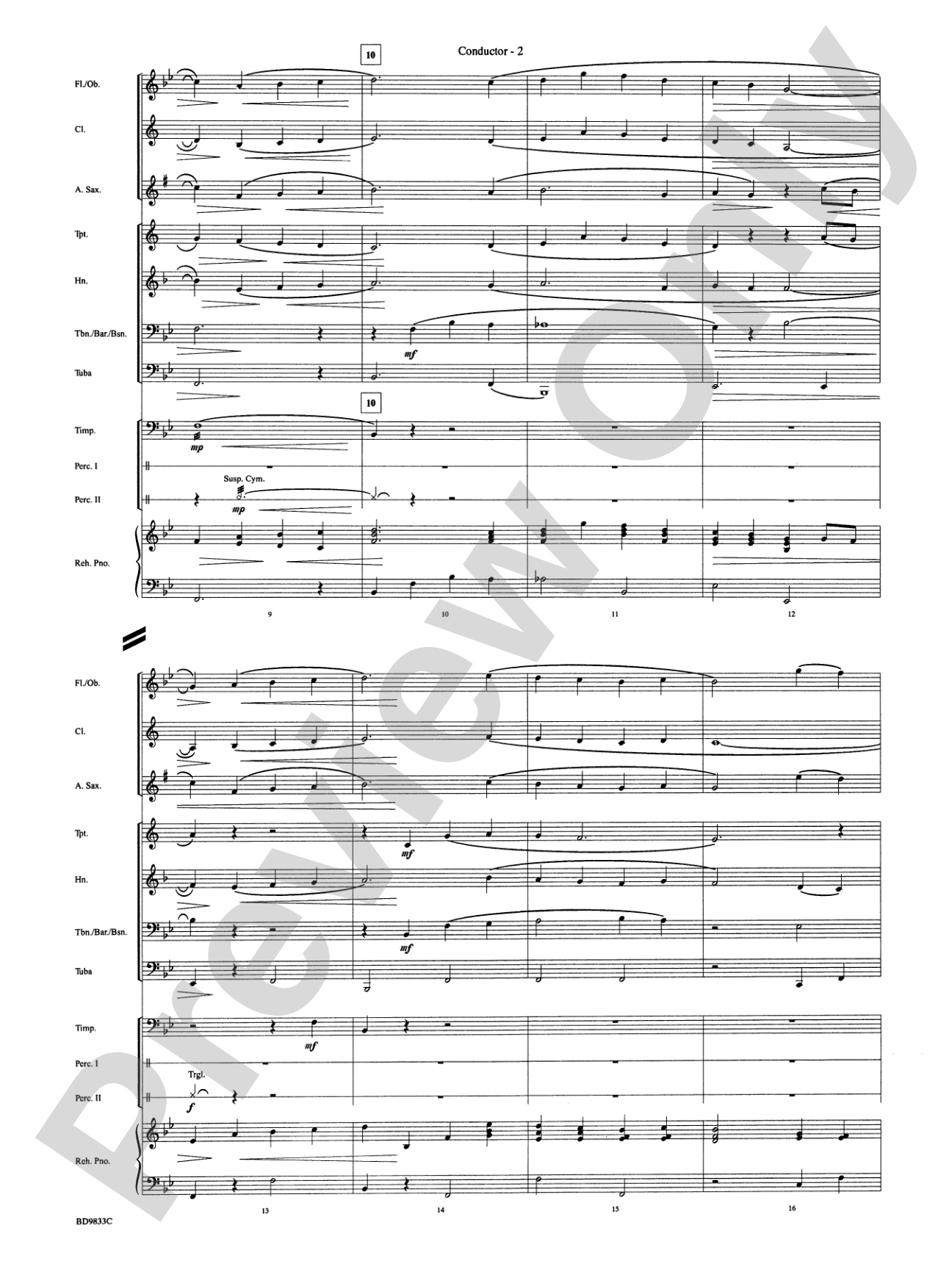 Irish Tune from County Derry: Concert Band Conductor Score & Parts