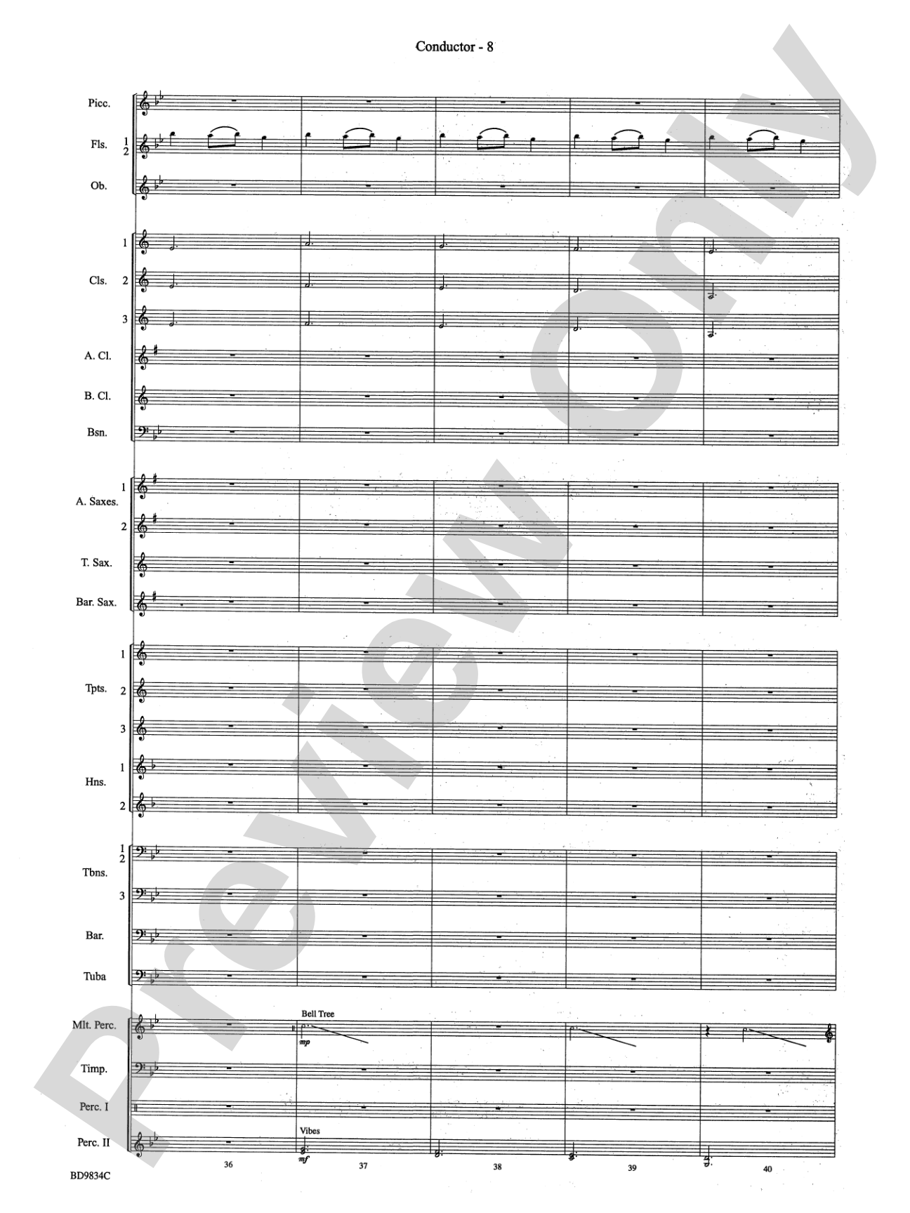 Fantasia for Christmas (based on "The Ukranian Bell Carol"): Concert Band Conductor Score & Parts