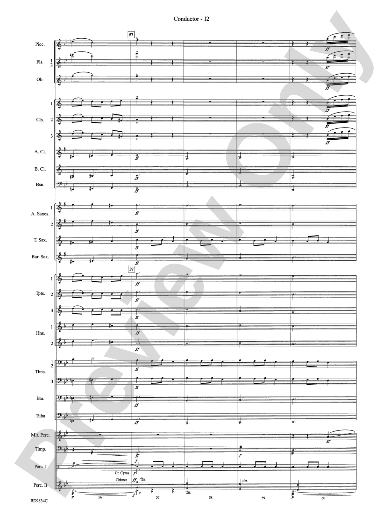 Fantasia for Christmas (based on "The Ukranian Bell Carol"): Concert Band Conductor Score & Parts