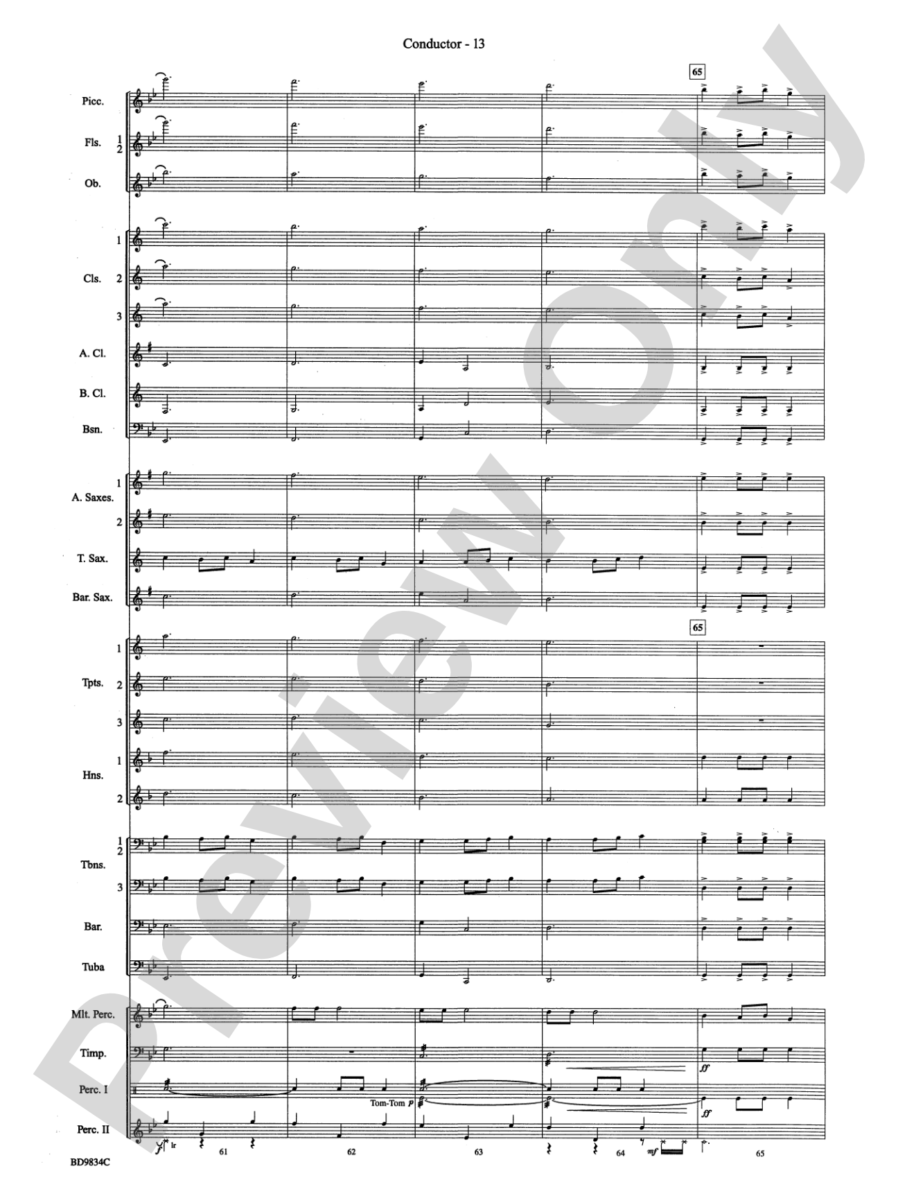 Fantasia for Christmas (based on "The Ukranian Bell Carol"): Concert Band Conductor Score & Parts