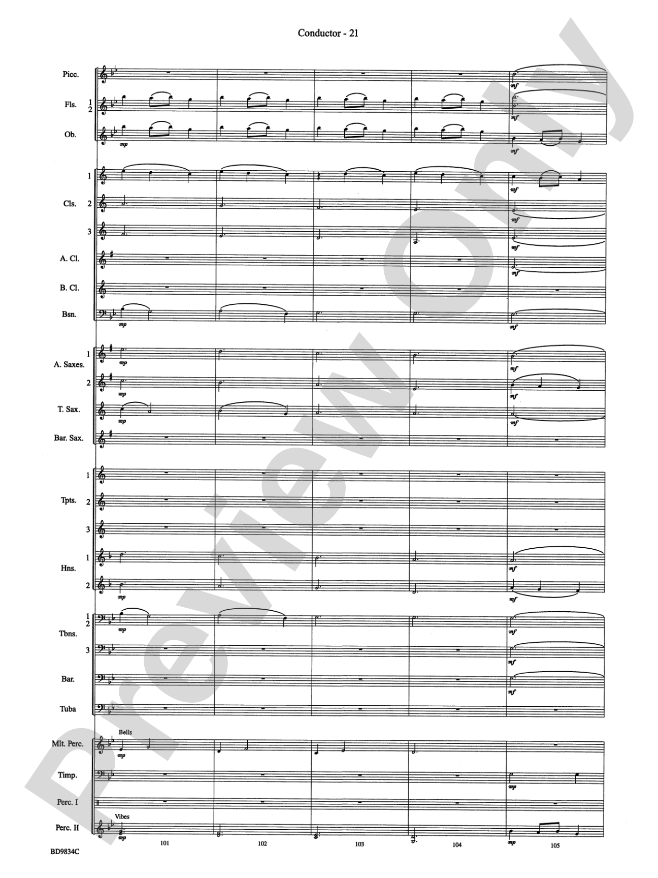 Fantasia for Christmas (based on "The Ukranian Bell Carol"): Concert Band Conductor Score & Parts