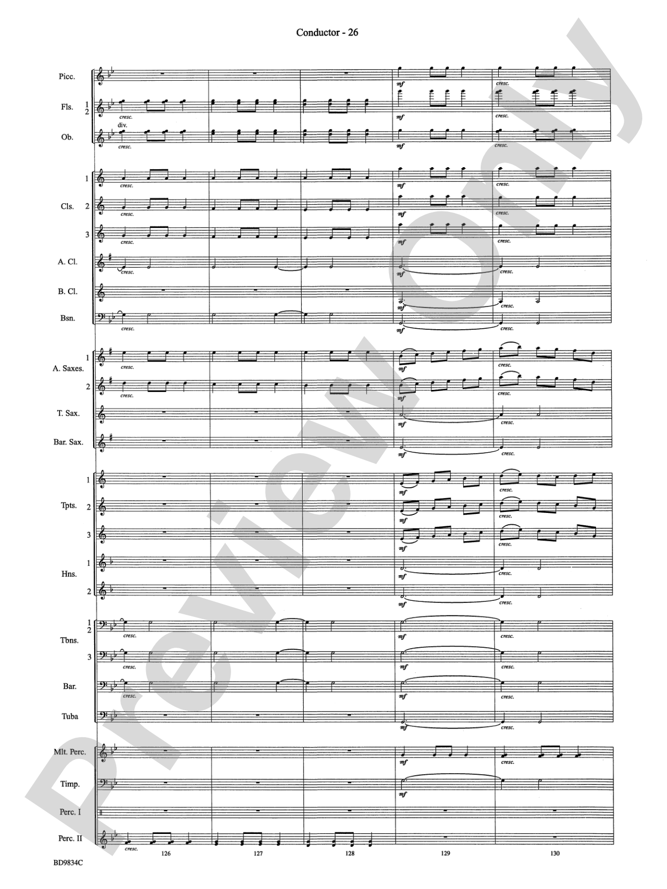 Fantasia for Christmas (based on "The Ukranian Bell Carol"): Concert Band Conductor Score & Parts