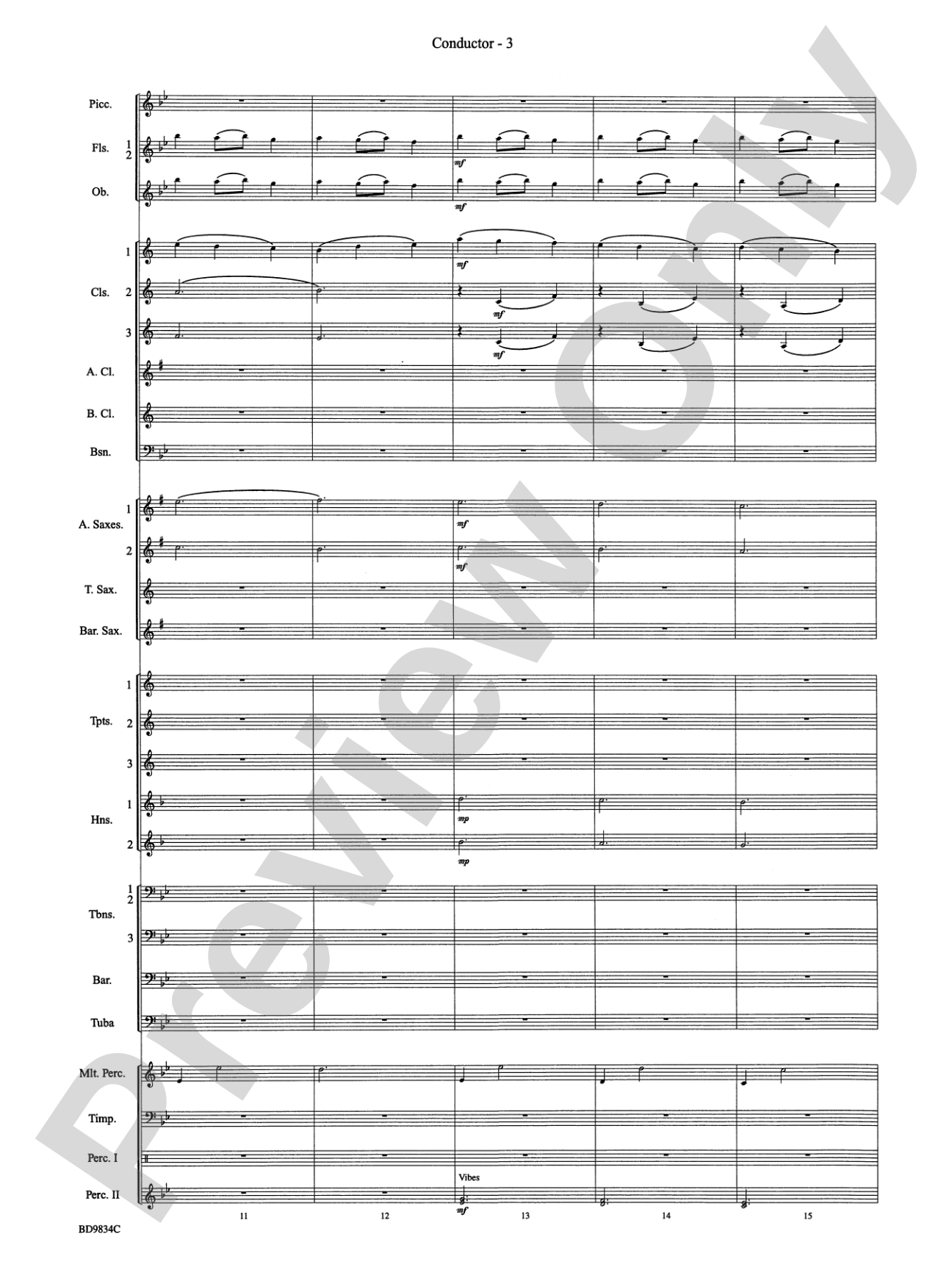 Fantasia for Christmas (based on "The Ukranian Bell Carol"): Concert Band Conductor Score & Parts