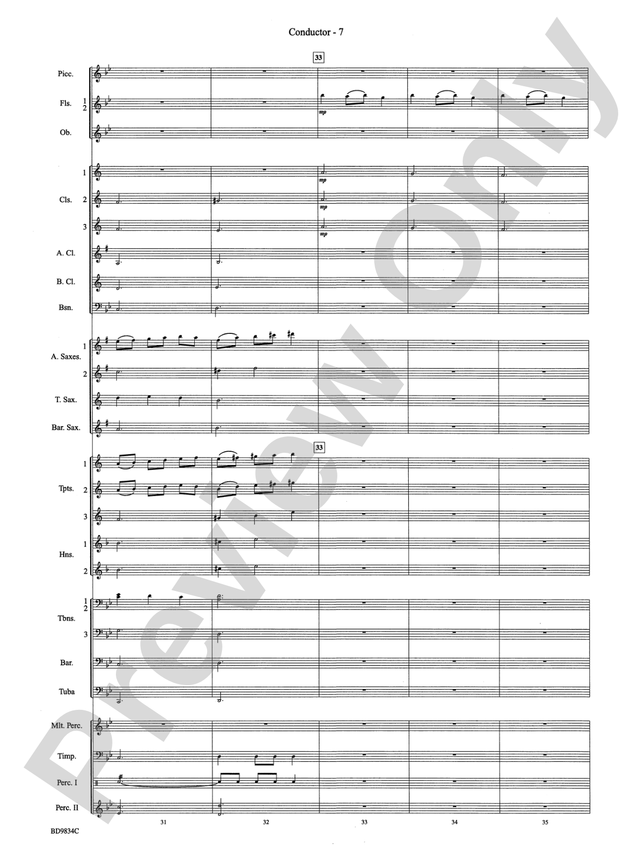 Fantasia for Christmas (based on "The Ukranian Bell Carol"): Concert Band Conductor Score & Parts