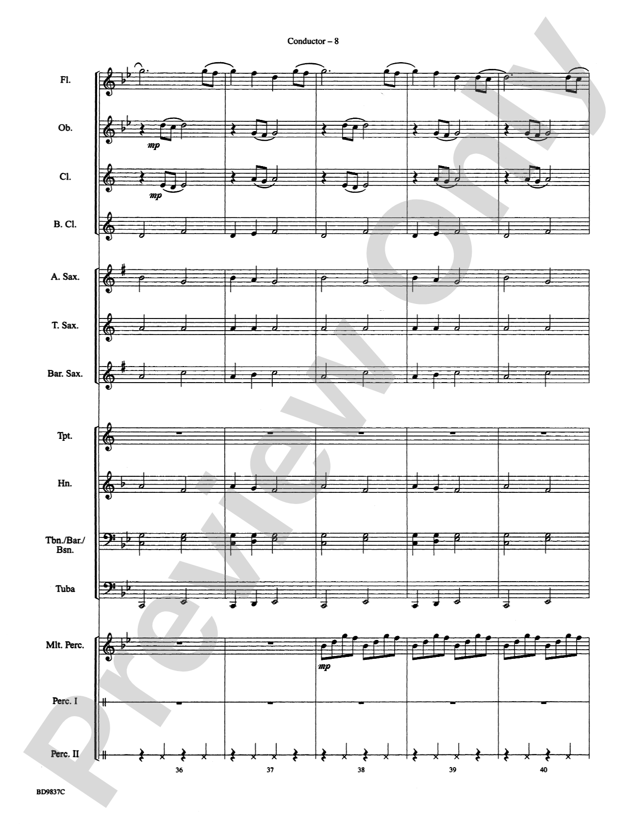 The Rings of Saturn: Concert Band Conductor Score & Parts