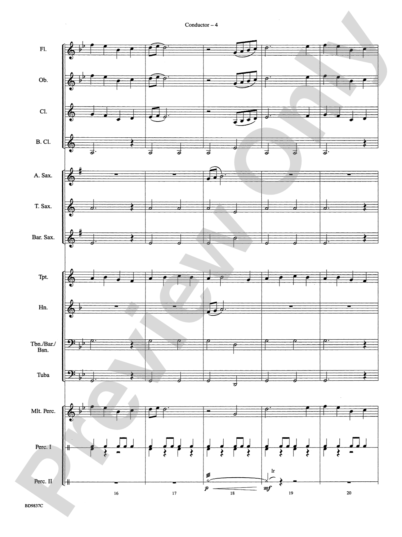 The Rings of Saturn: Concert Band Conductor Score & Parts
