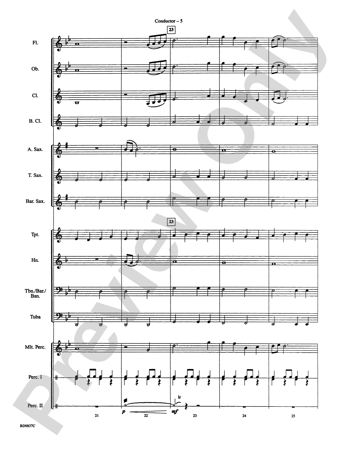 The Rings of Saturn: Concert Band Conductor Score & Parts