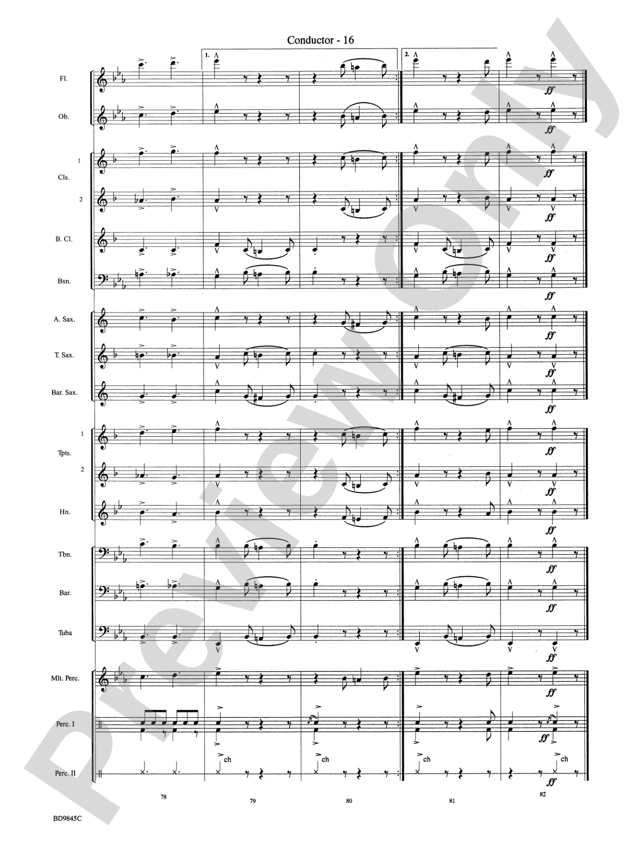 Washington Post: Concert Band Conductor Score & Parts