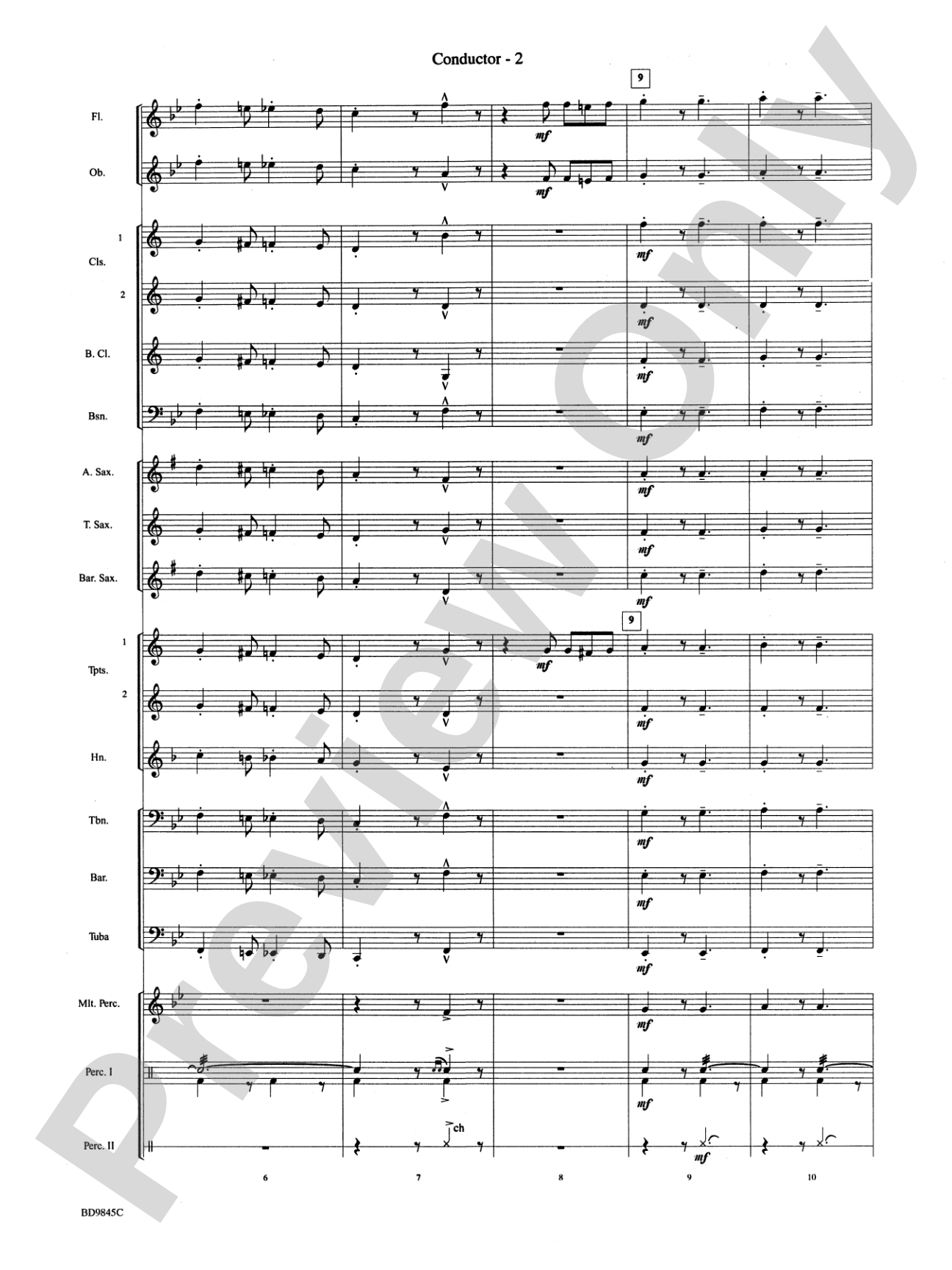Washington Post: Concert Band Conductor Score & Parts