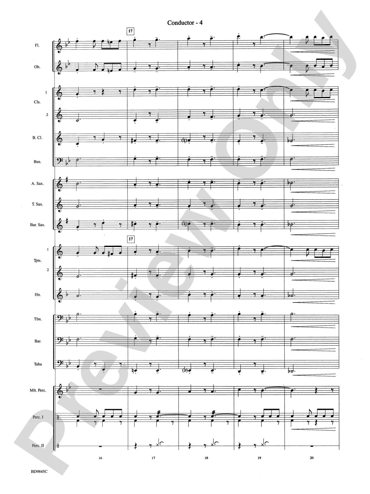 Washington Post: Concert Band Conductor Score & Parts