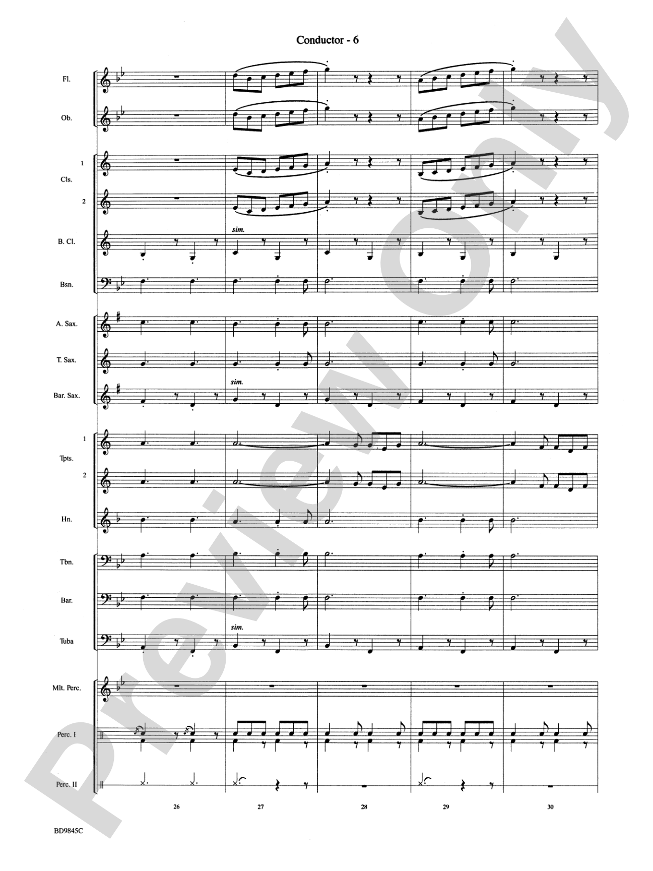 Washington Post: Concert Band Conductor Score & Parts
