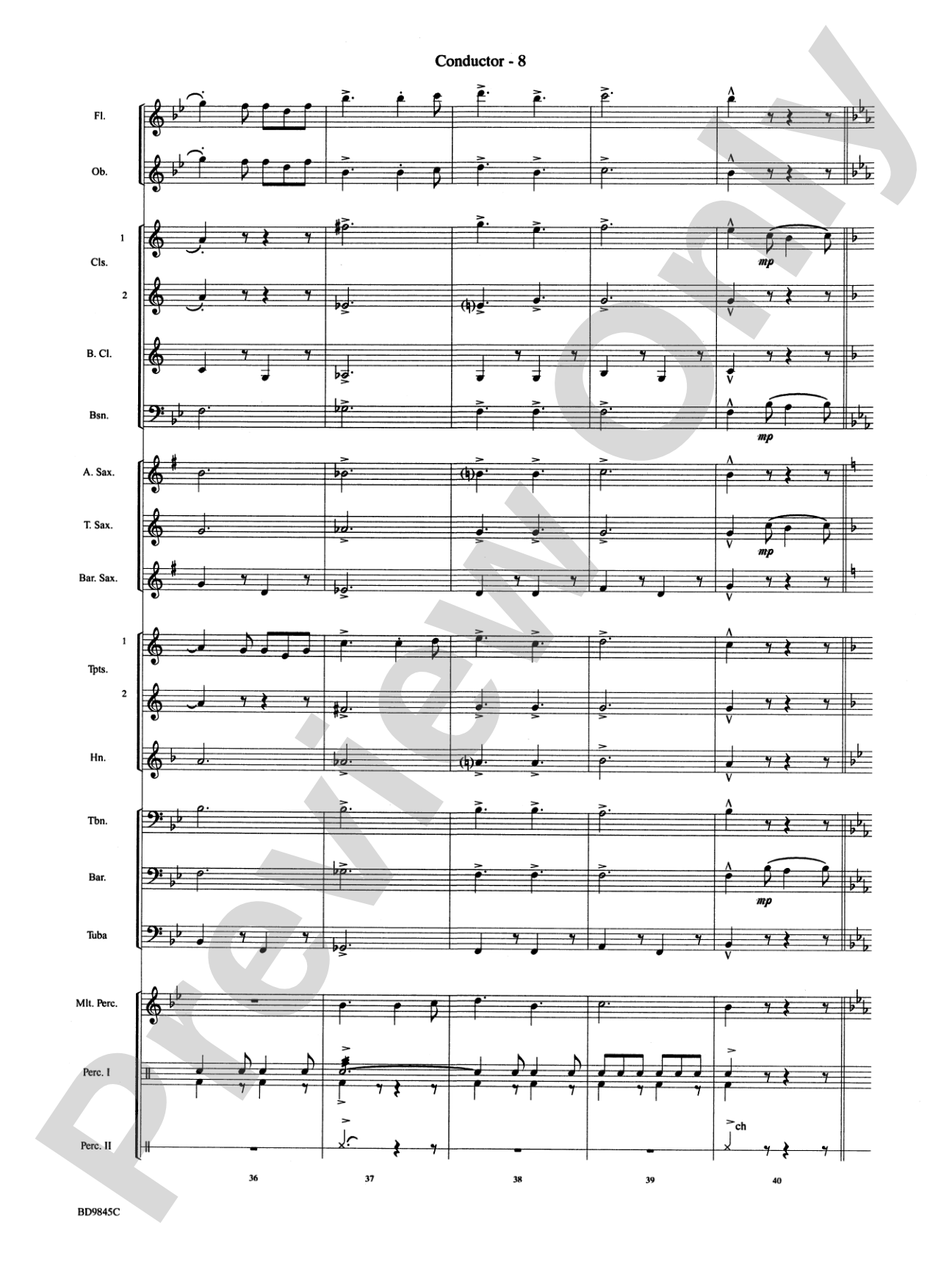 Washington Post: Concert Band Conductor Score & Parts