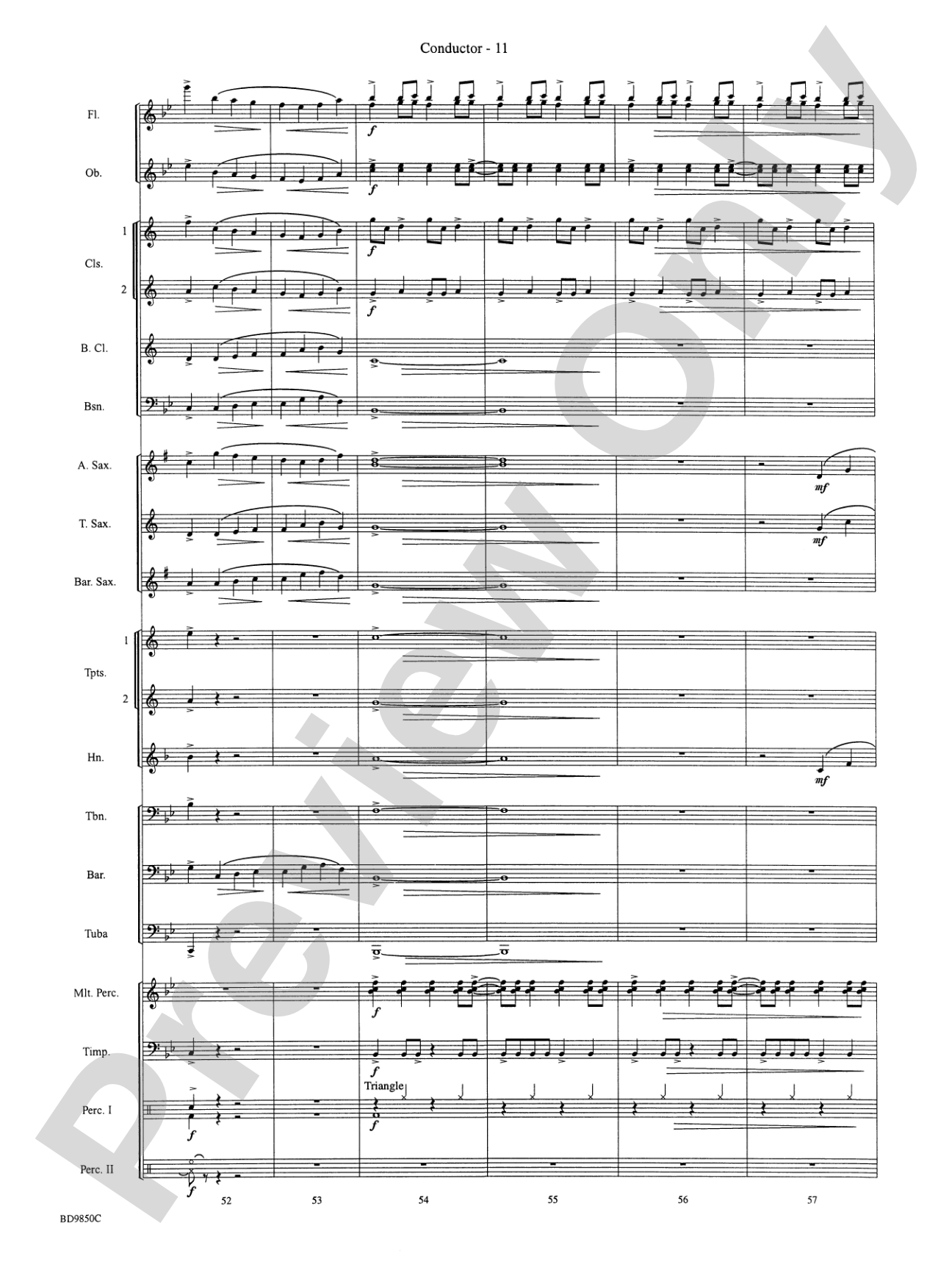On the Rising Winds: Concert Band Conductor Score & Parts