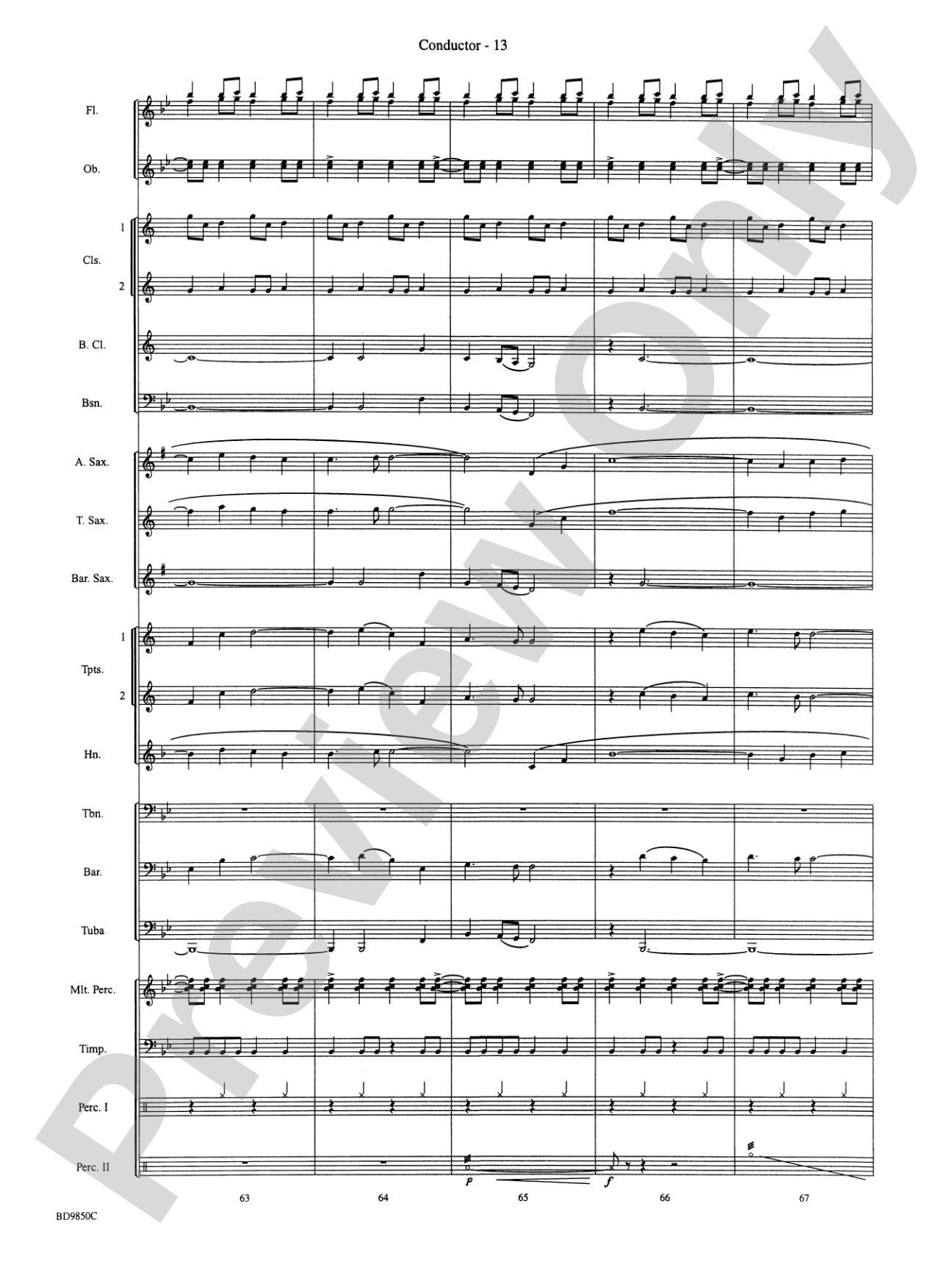 On the Rising Winds: Concert Band Conductor Score & Parts