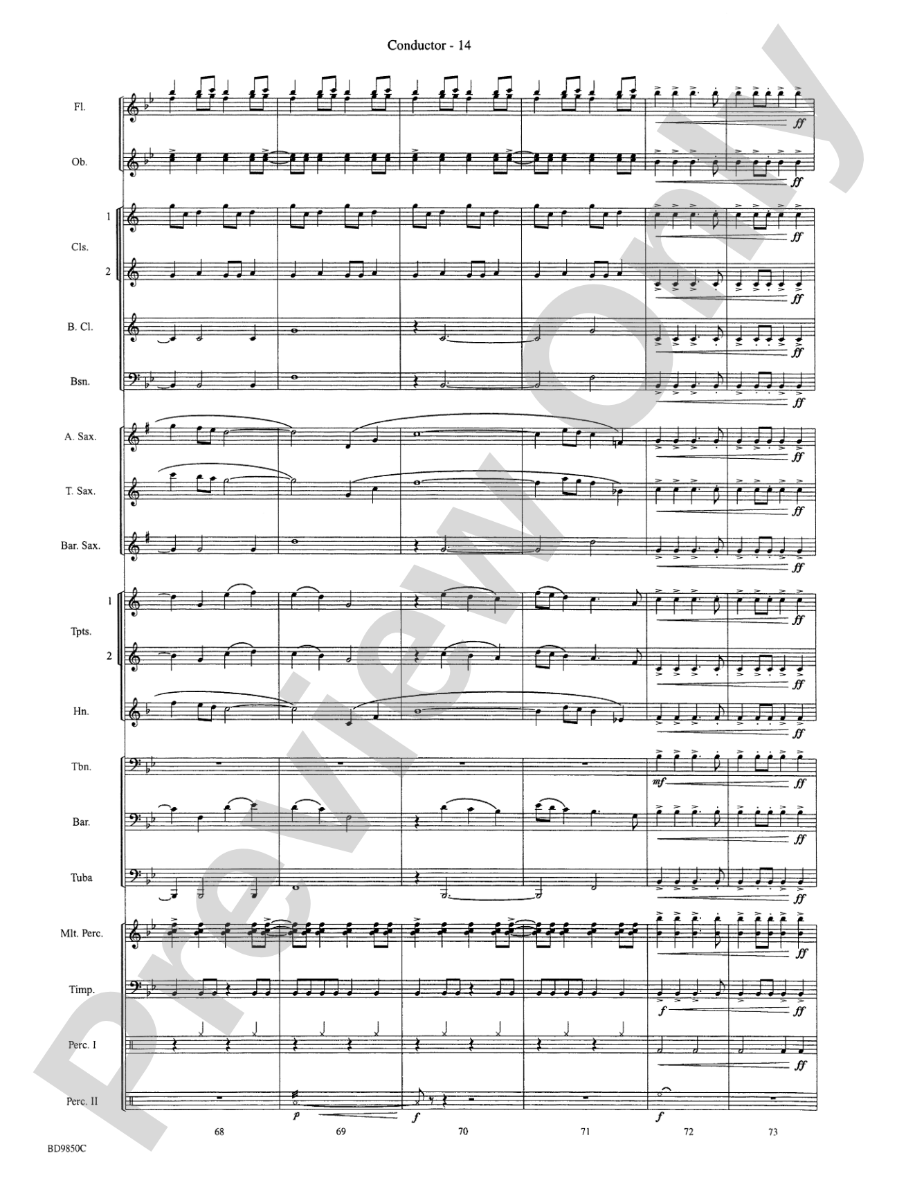 On the Rising Winds: Concert Band Conductor Score & Parts