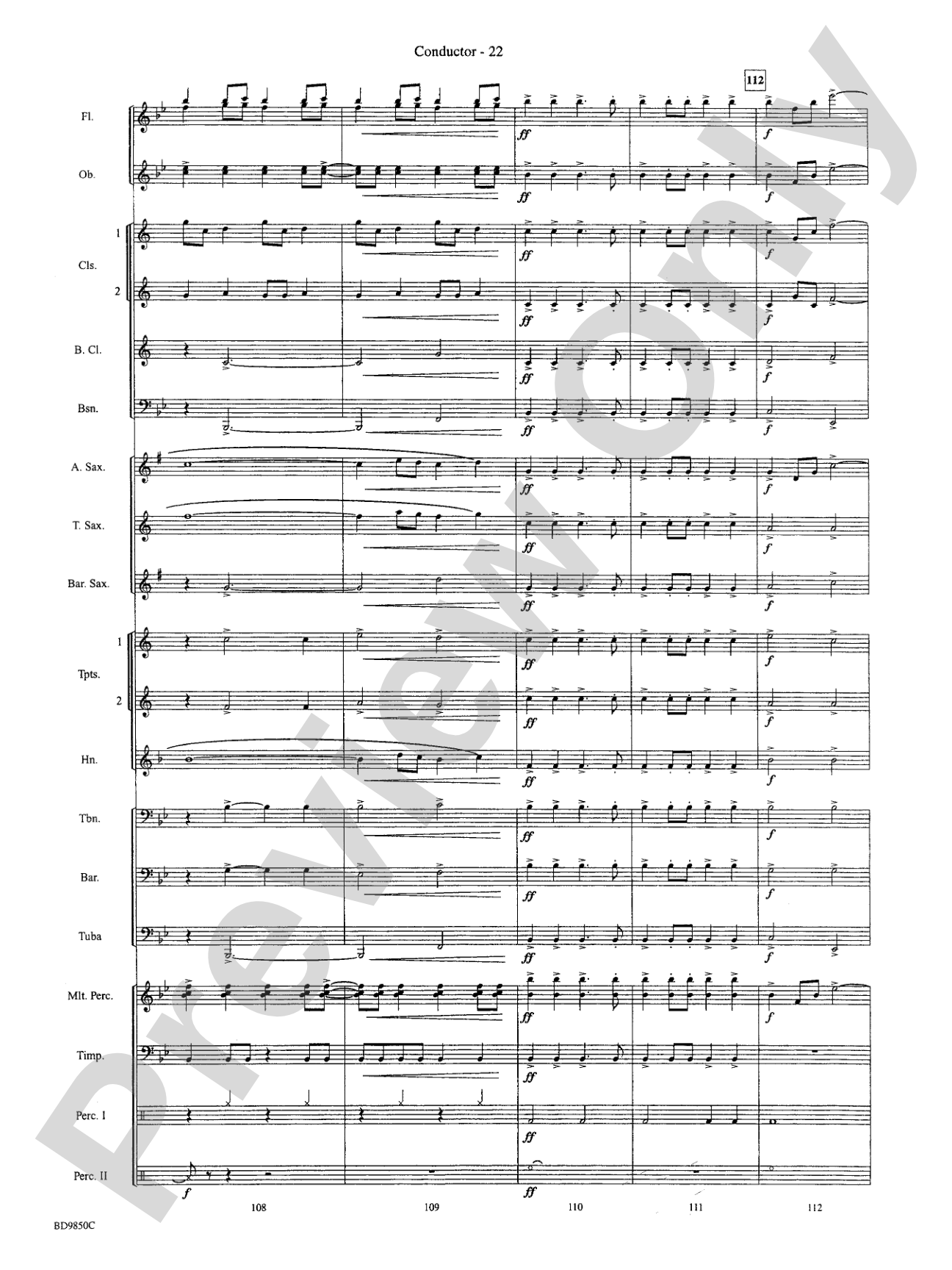 On the Rising Winds: Concert Band Conductor Score & Parts