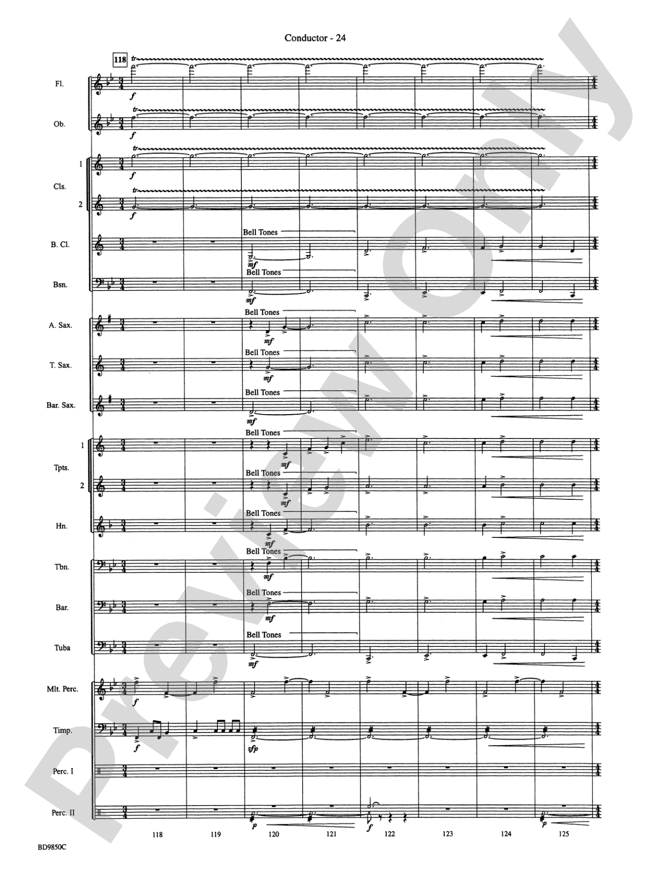 On the Rising Winds: Concert Band Conductor Score & Parts