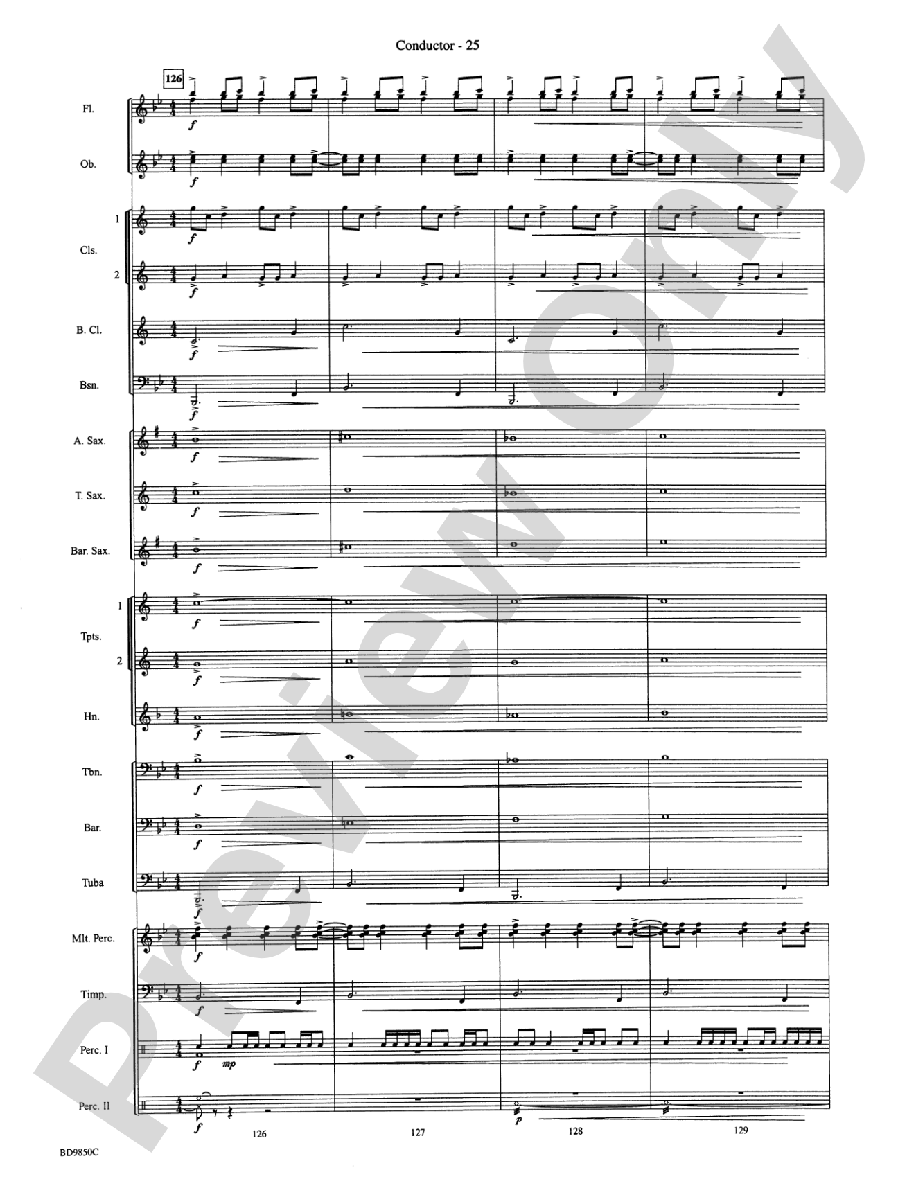 On the Rising Winds: Concert Band Conductor Score & Parts