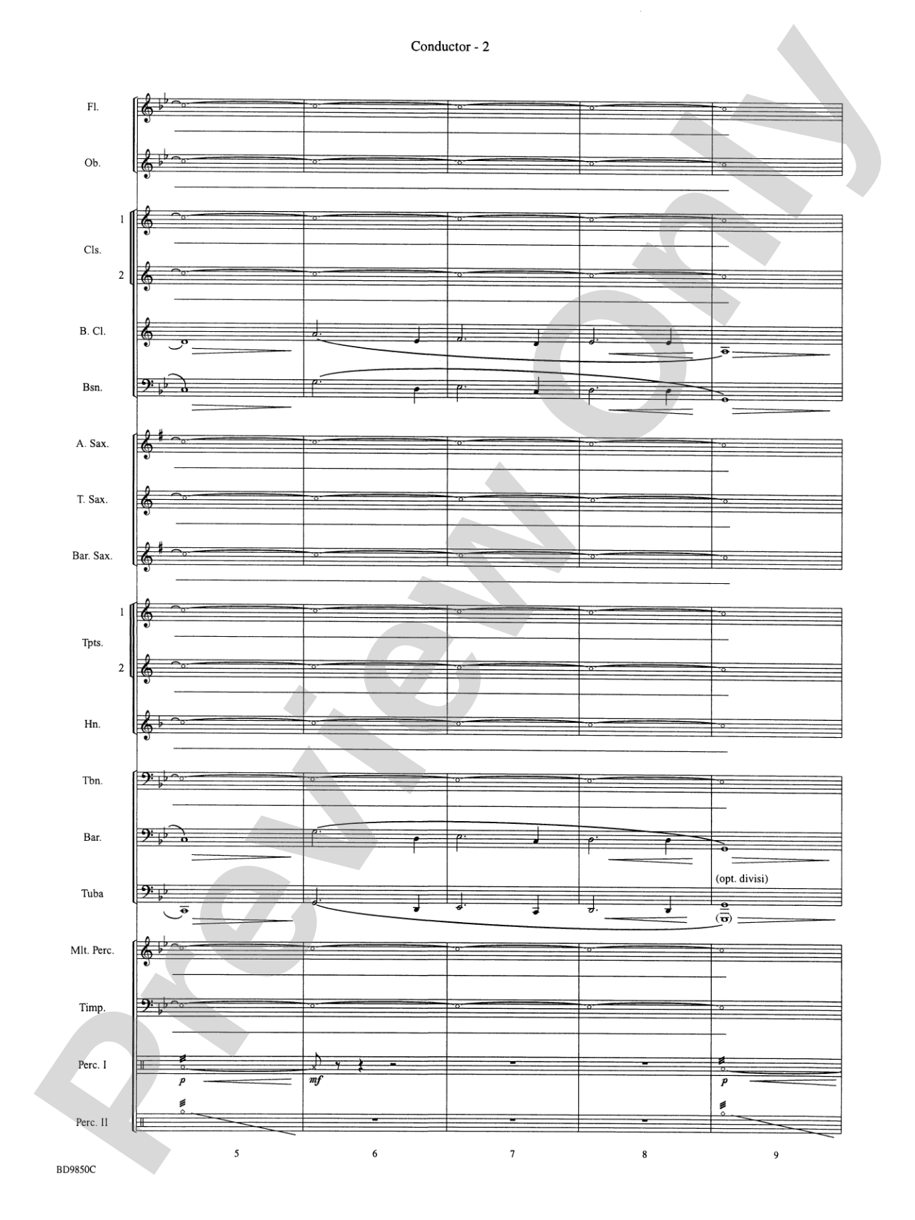 On the Rising Winds: Concert Band Conductor Score & Parts