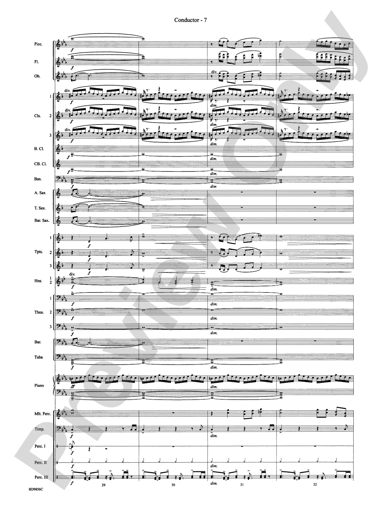 Songs of Earth, Water, Fire and Sky: Concert Band Conductor Score & Parts